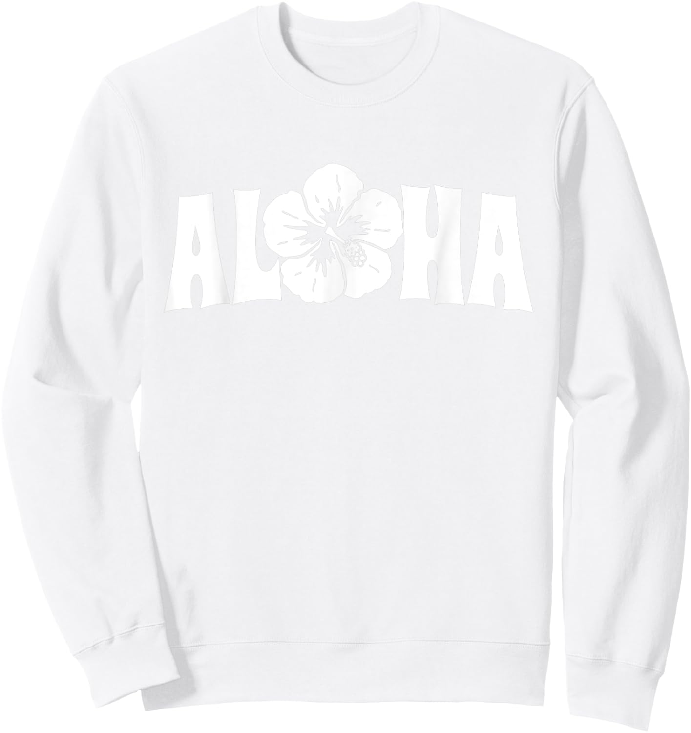 Aloha Hawaii Trip Summer Vacation Girls Women Flower Beach Sweatshirt - Sweatshirt | White