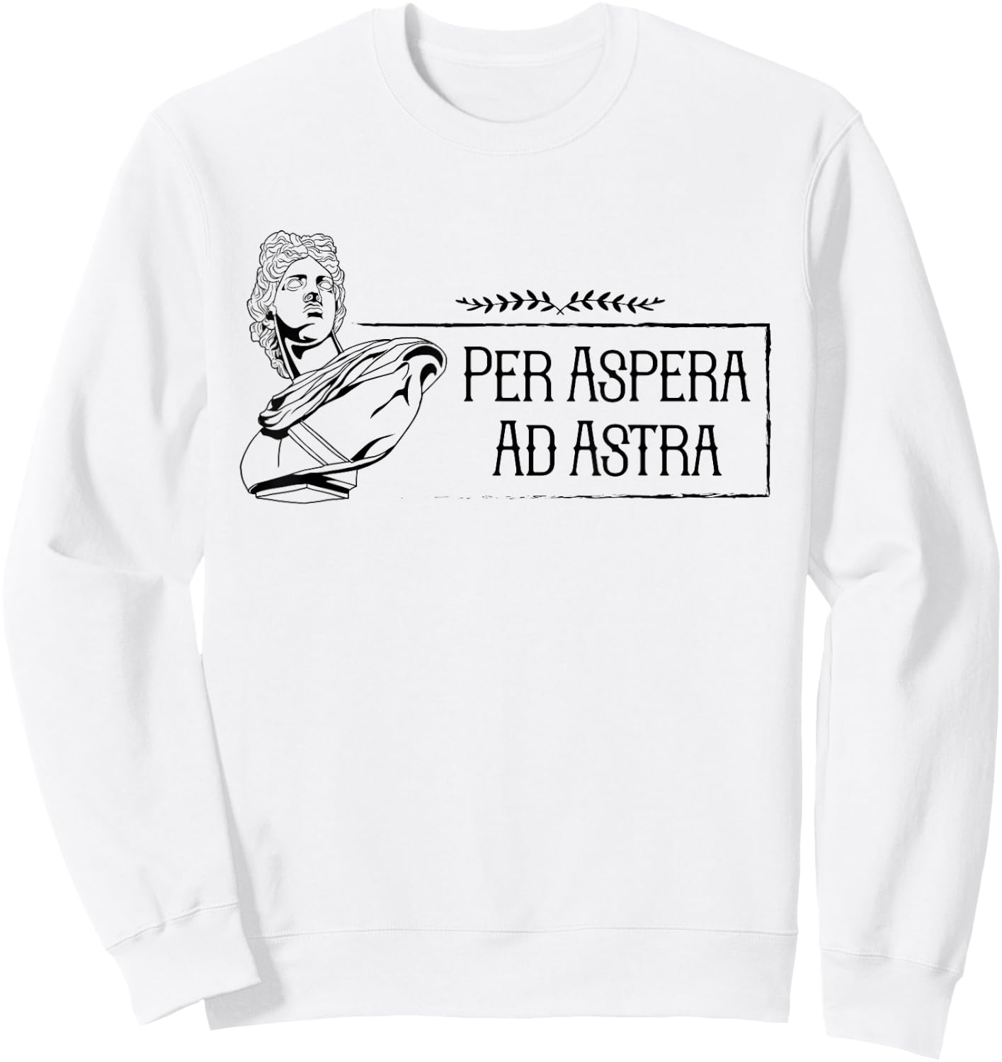Latin saying - Per Aspera Ad Astra Sweatshirt - Sweatshirt | White