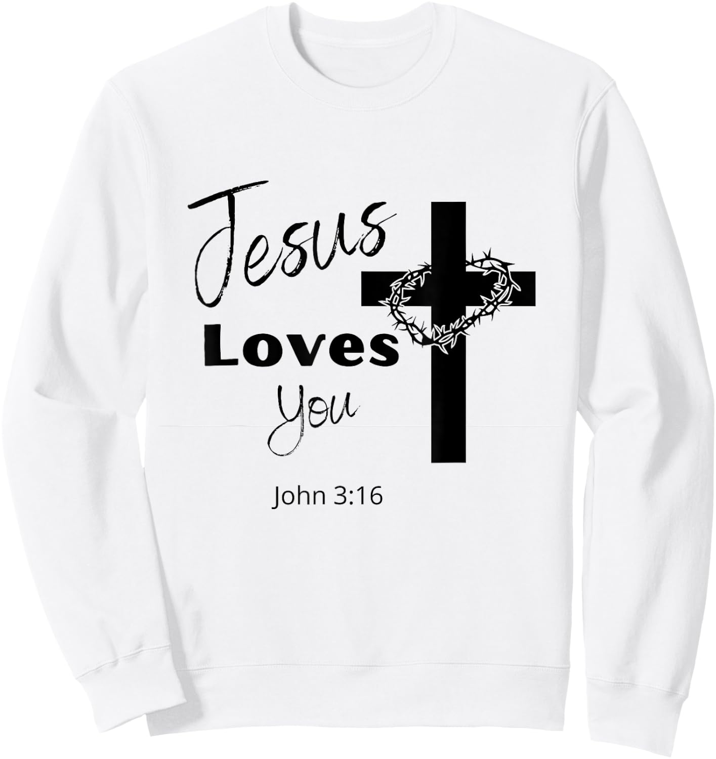 Jesus Loves You Sweatshirt - Sweatshirt | White