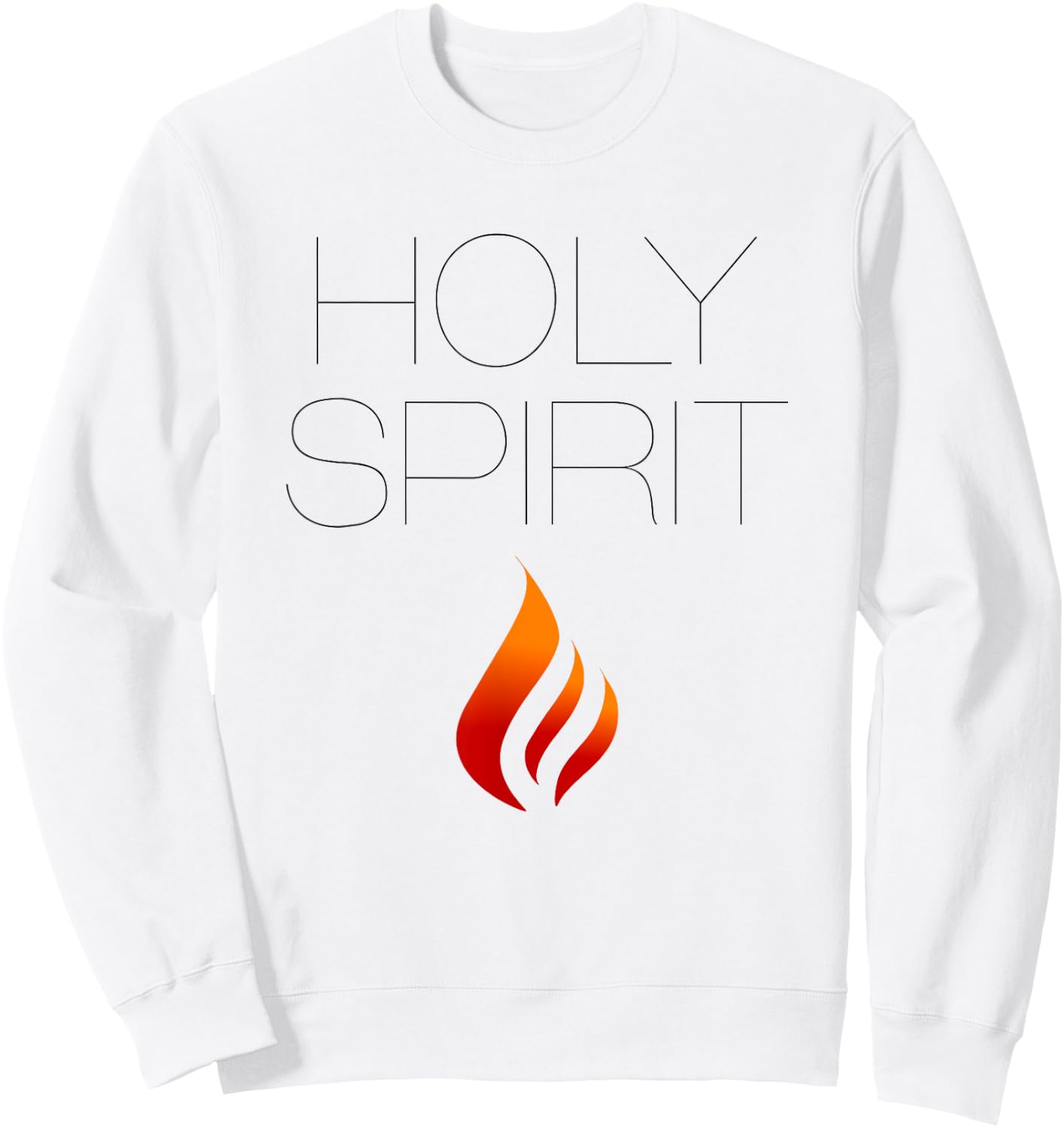 Holy Spirit with Fire (Christian ) Sweatshirt - Sweatshirt | White