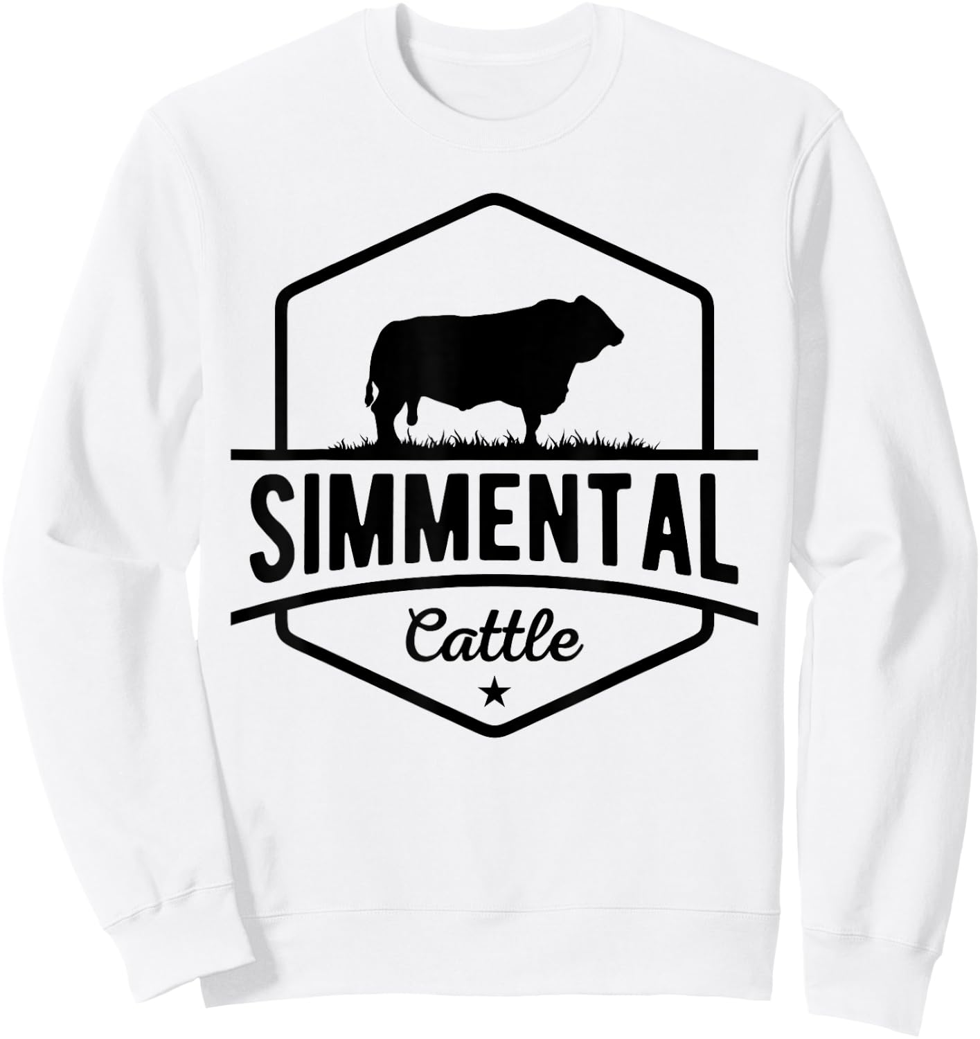 Cow Farmer - Simmental Cattle Sweatshirt - Sweatshirt | White