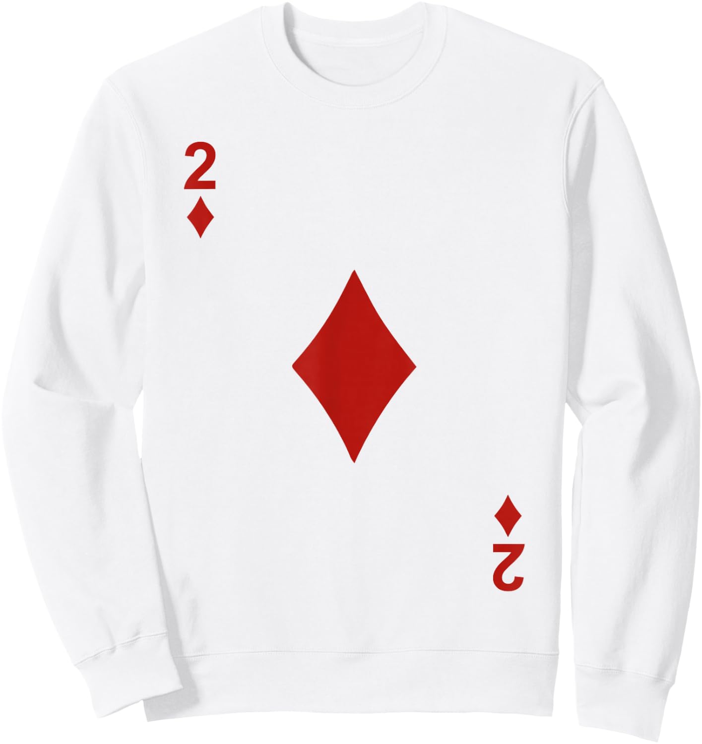 Two of Diamond Blackjack Cards Poker 21 2 shirt Sweatshirt - Sweatshirt | White