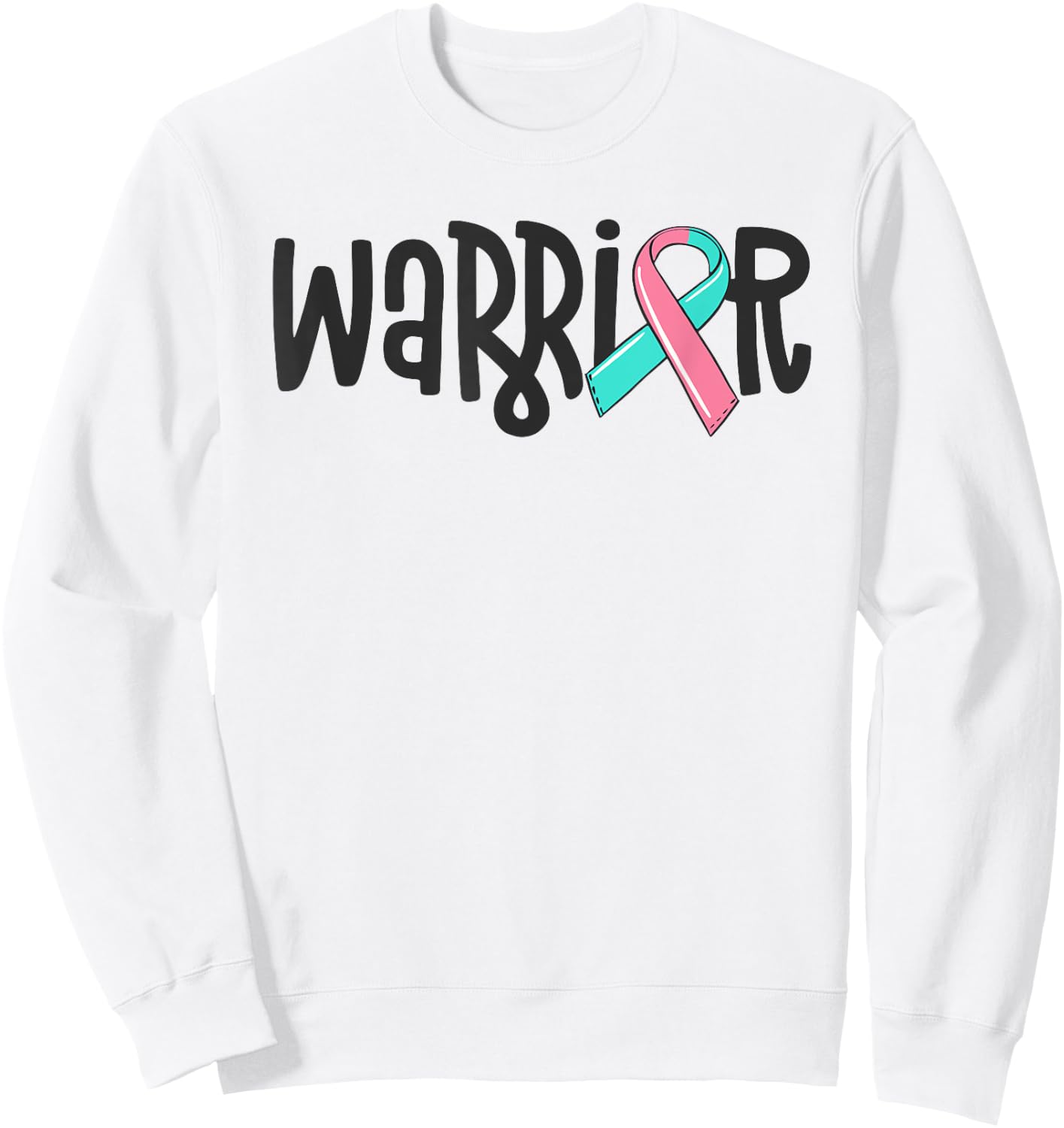 Warrior BRCA Breast Cancer Awareness Previvor Masectomy Sweatshirt - Sweatshirt | White