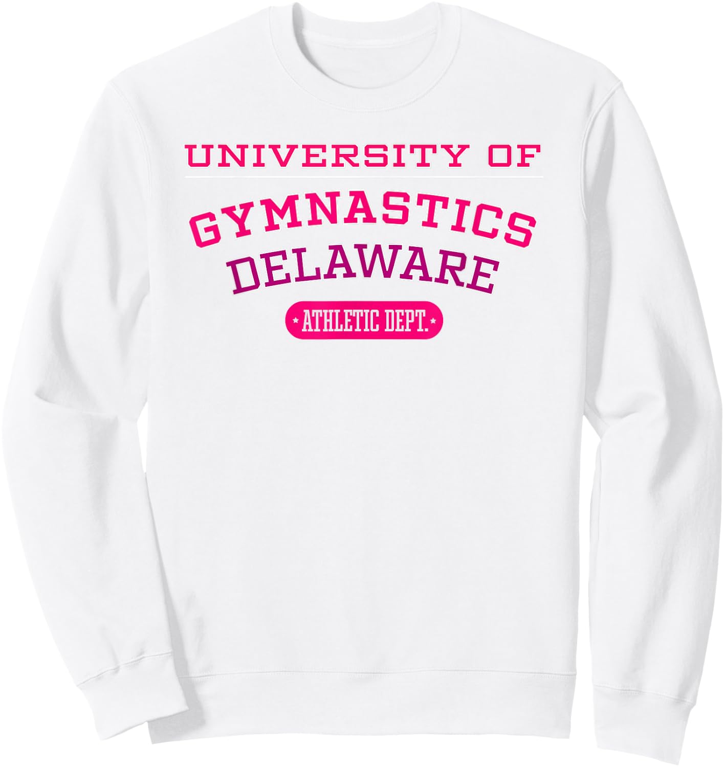 University of Gymnastics DELAWARE Athletic Dept. Sweatshirt - Sweatshirt | White