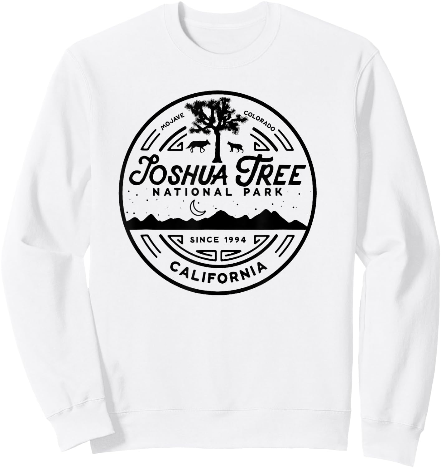 Joshua Tree Simple Minimalist Hipster Seal Graphic Sweatshirt - Sweatshirt | White