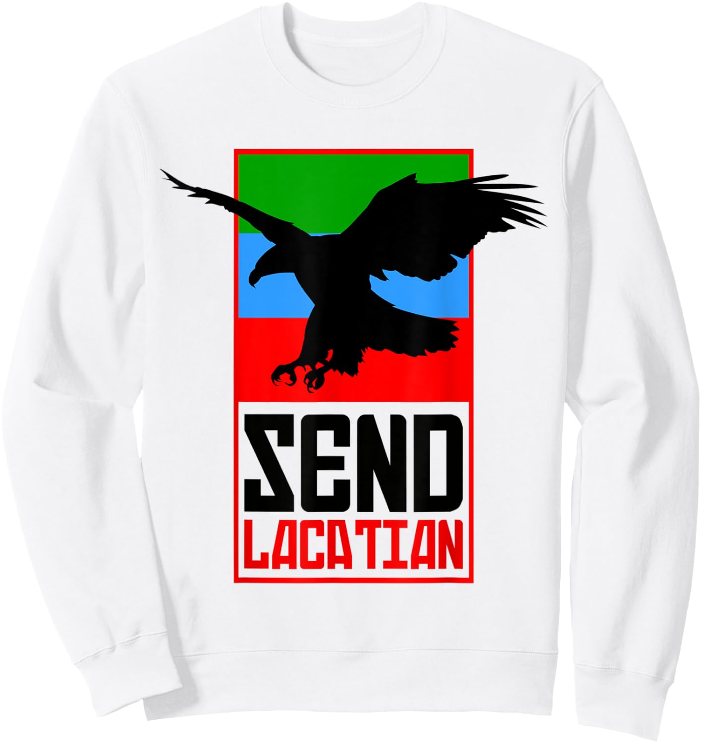 Dagestan Eagle. Dagestan Send Location Sweatshirt - Sweatshirt | White