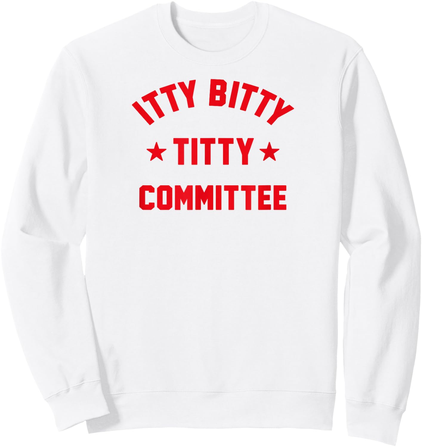 Itty Bitty Titty Committee Sweatshirt - Sweatshirt | White