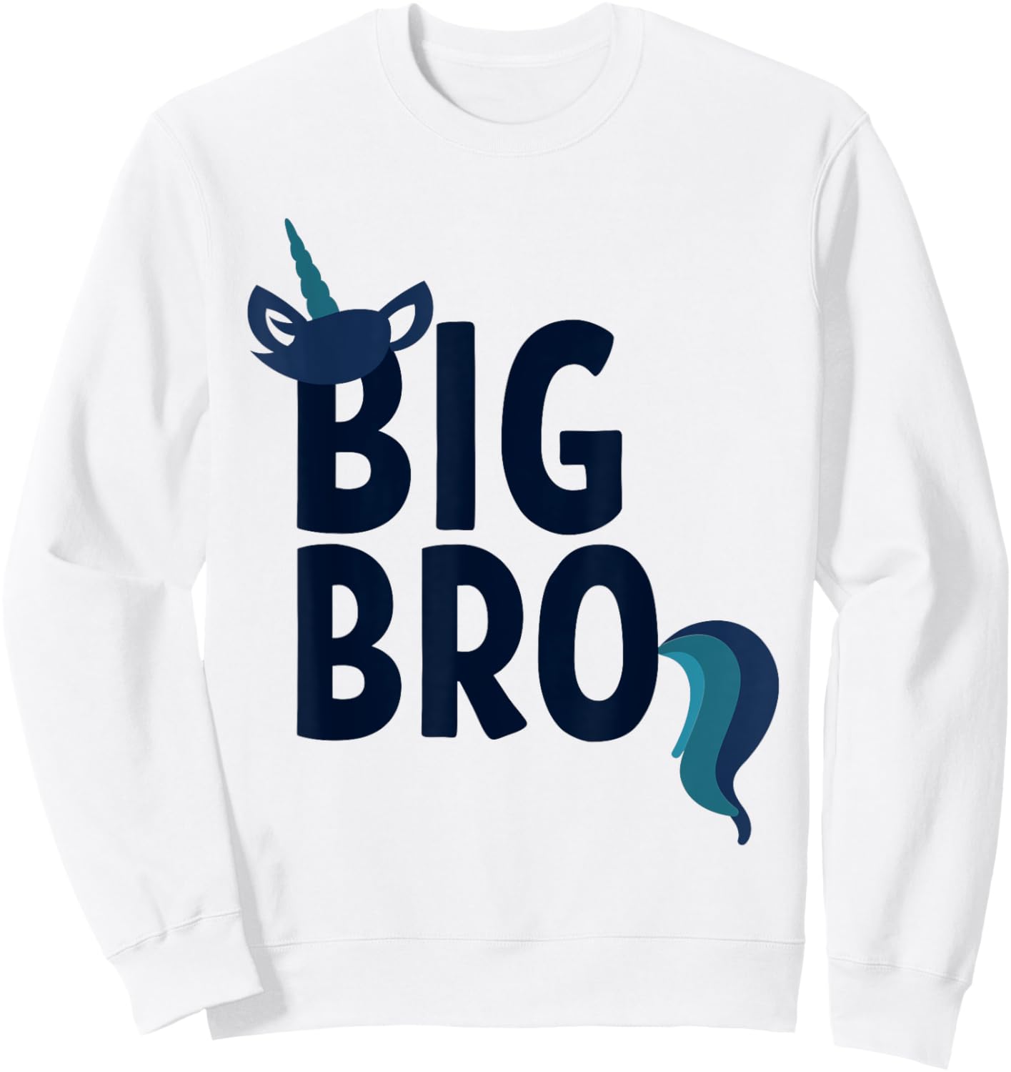 Big Brother Unicorn Brothercorn for Boys Sweatshirt - Sweatshirt | White