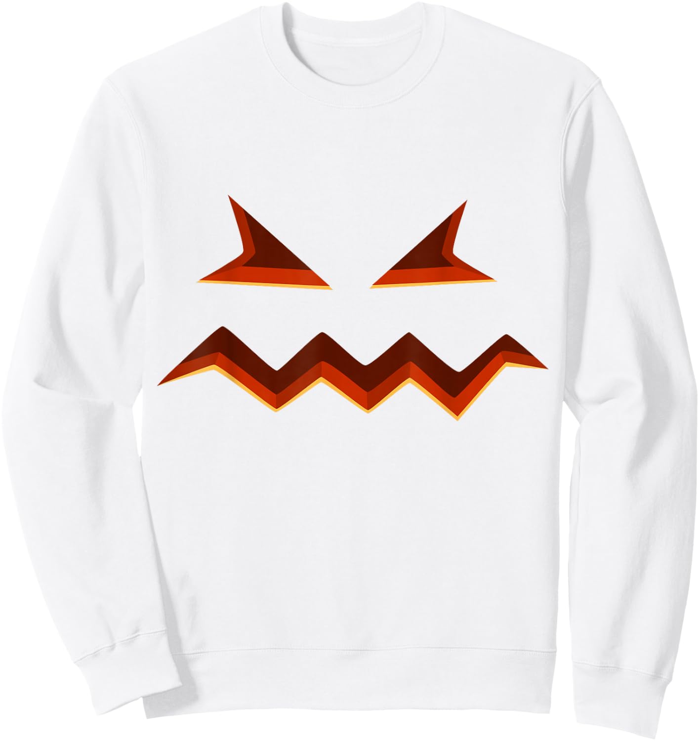 Pumpkin Jack O Lantern Face Jackolantern Sweatshirt - Sweatshirt | White