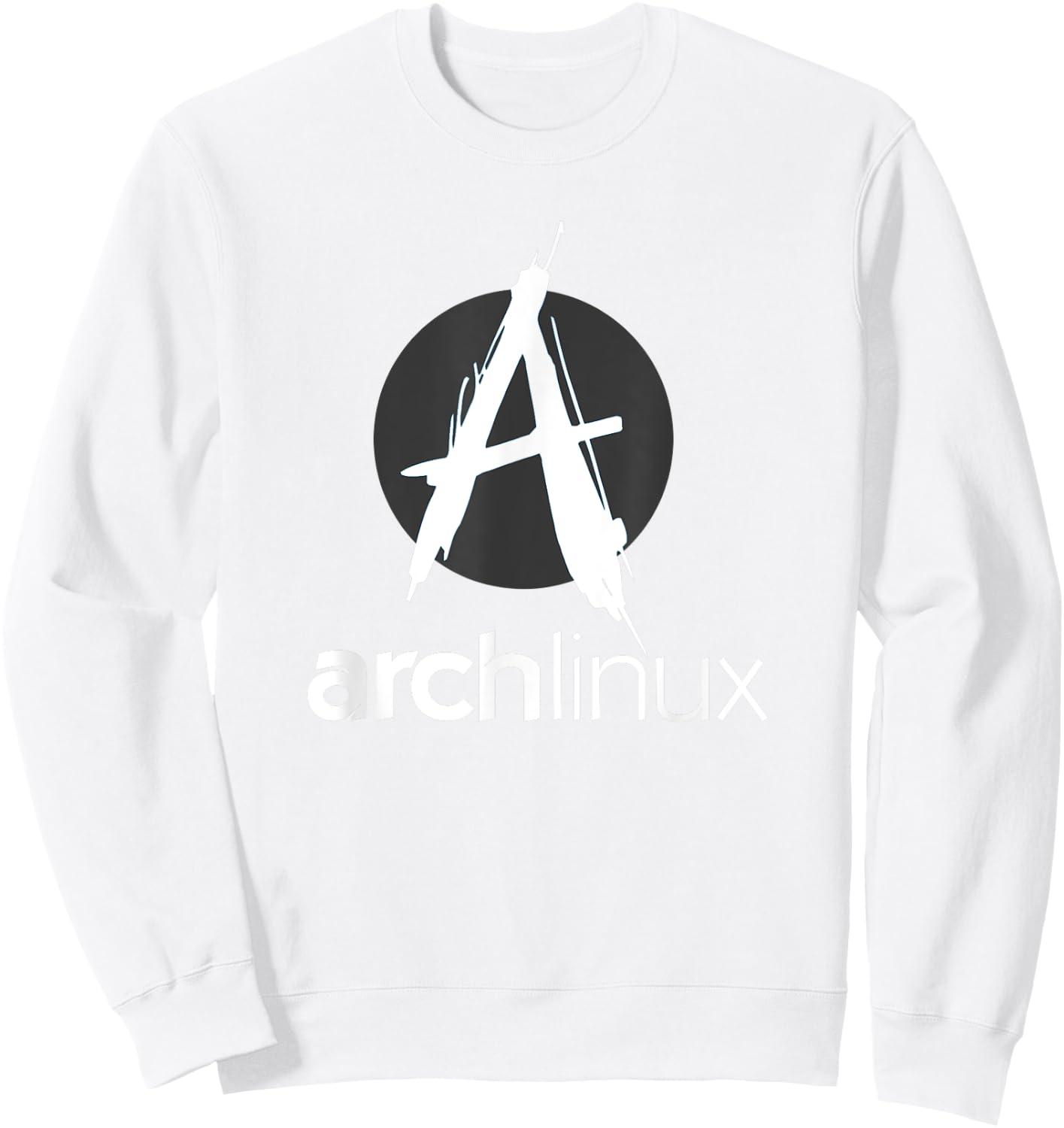 Arch Linux lover tagline and Logo Open Source Os Sweatshirt - Sweatshirt | White