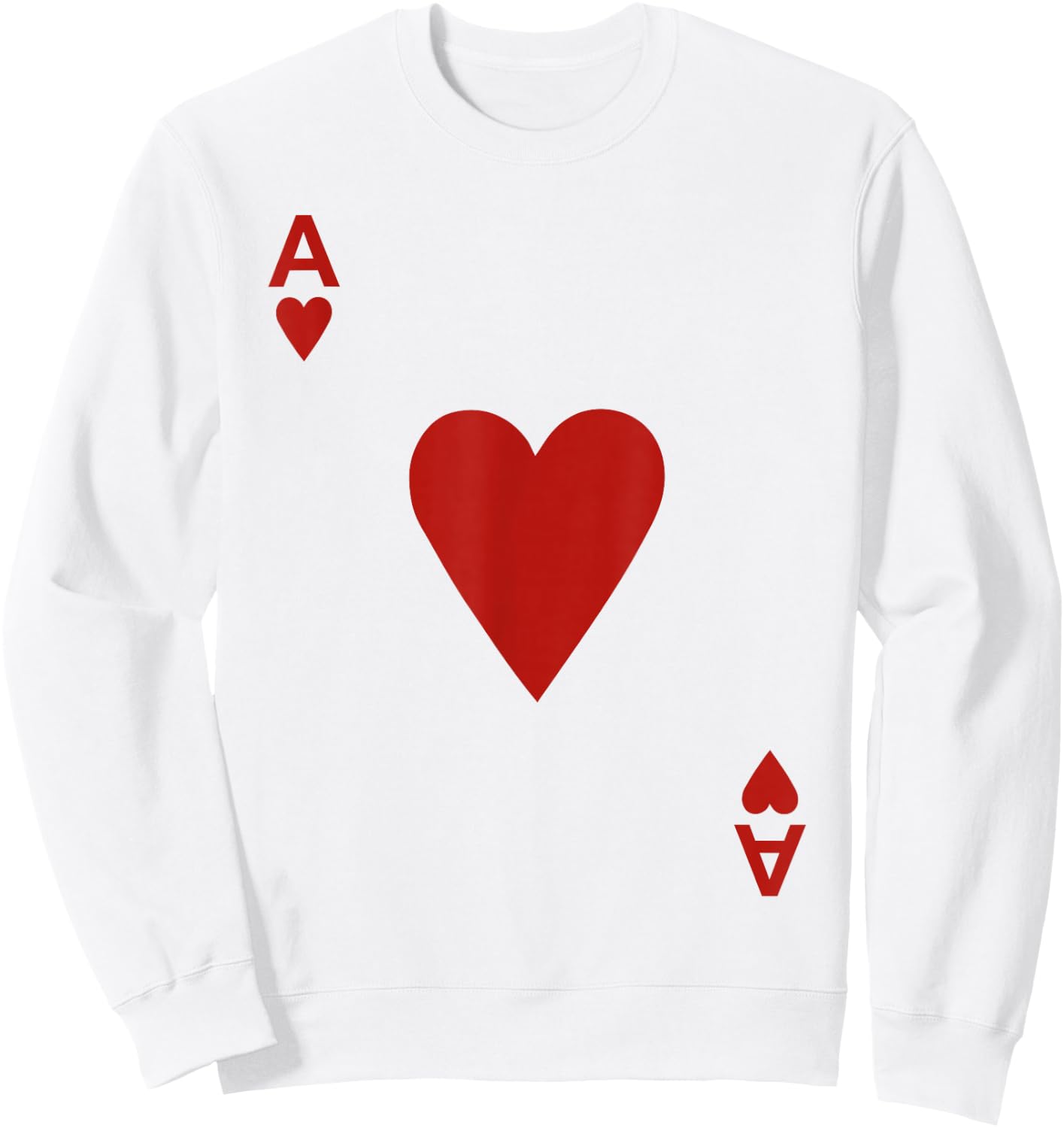 Ace of Hearts Blackjack Cards Poker 21 A Sweatshirt - Sweatshirt | White