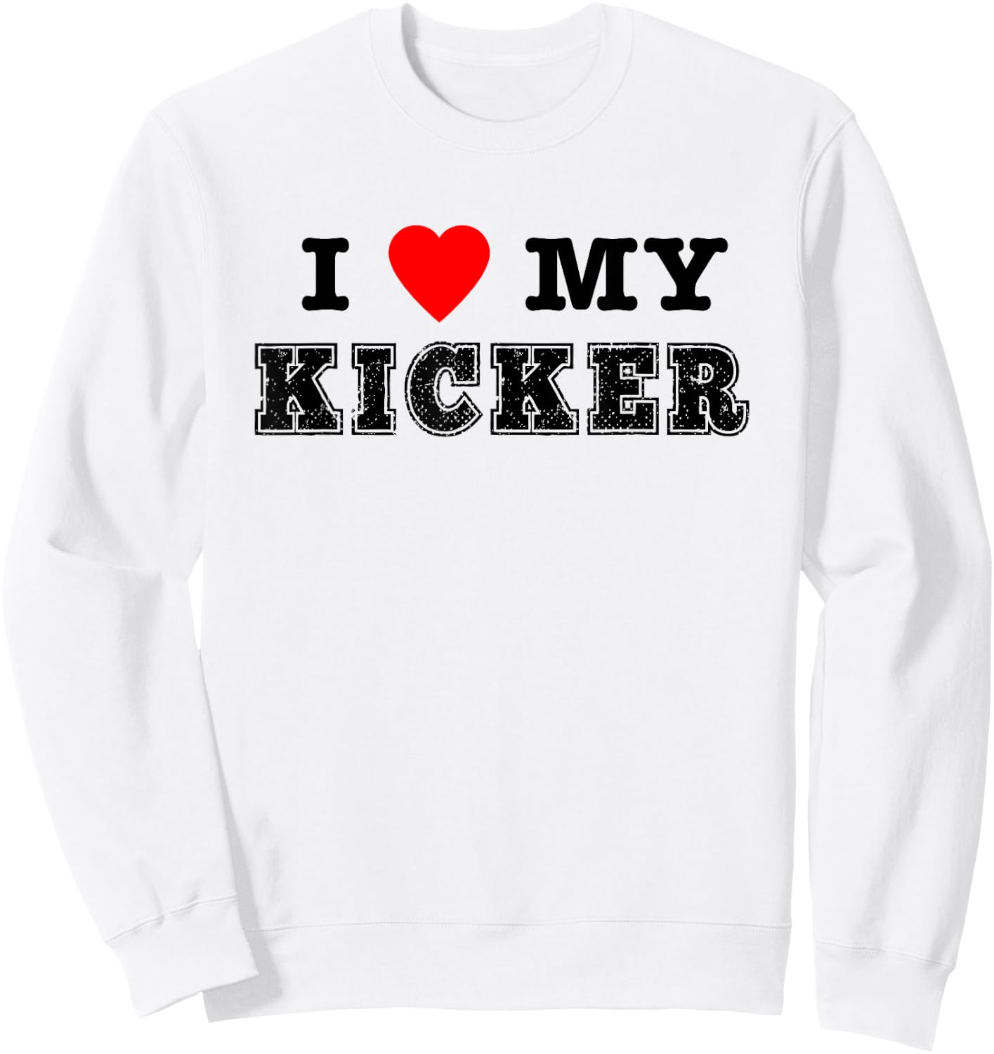 Football Shirts - I Heart My Kicker Football Shirt Sweatshirt - Sweatshirt | White