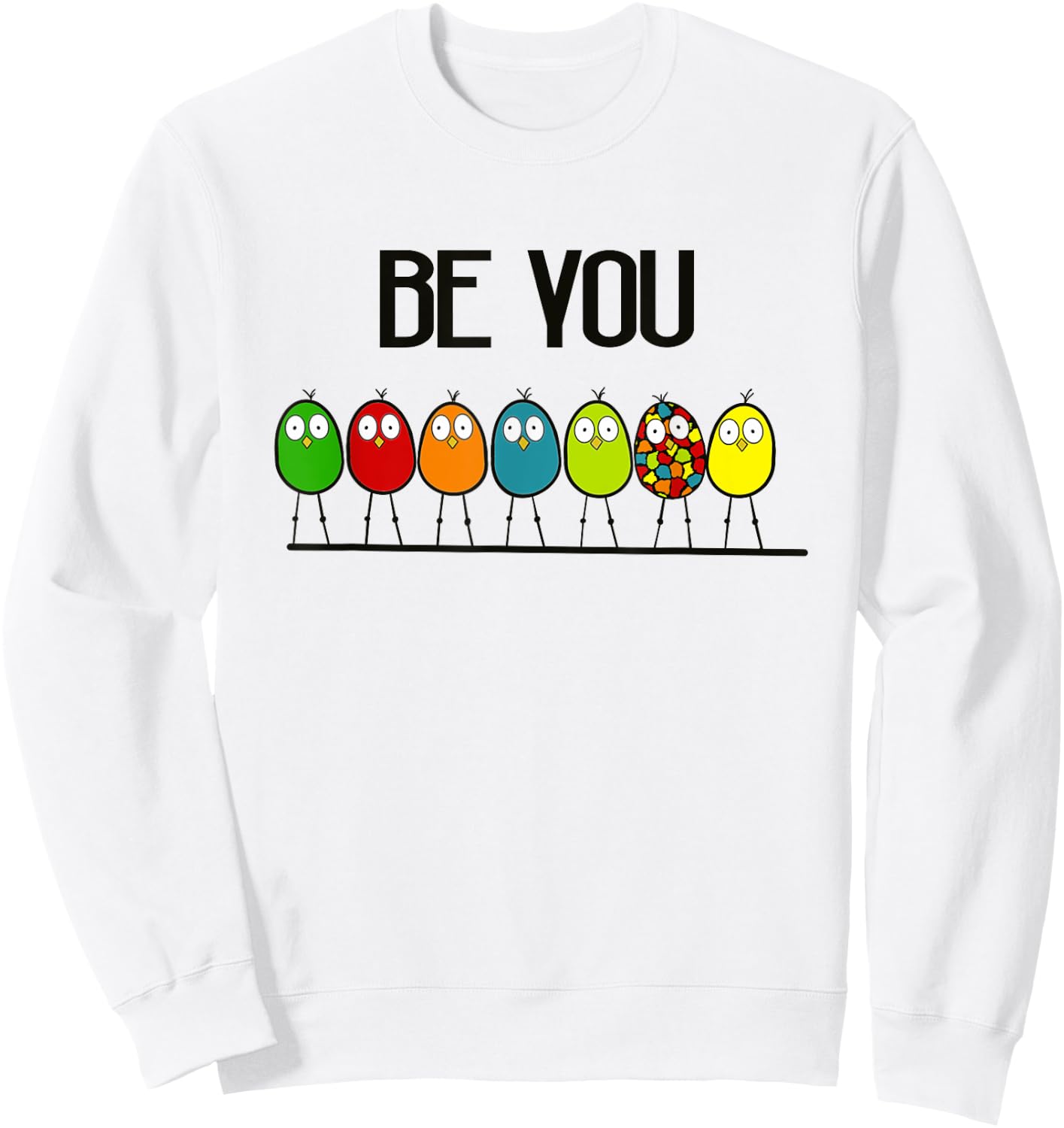 Delightfully Different World Be Yourself, Be You Sweatshirt - Sweatshirt | White