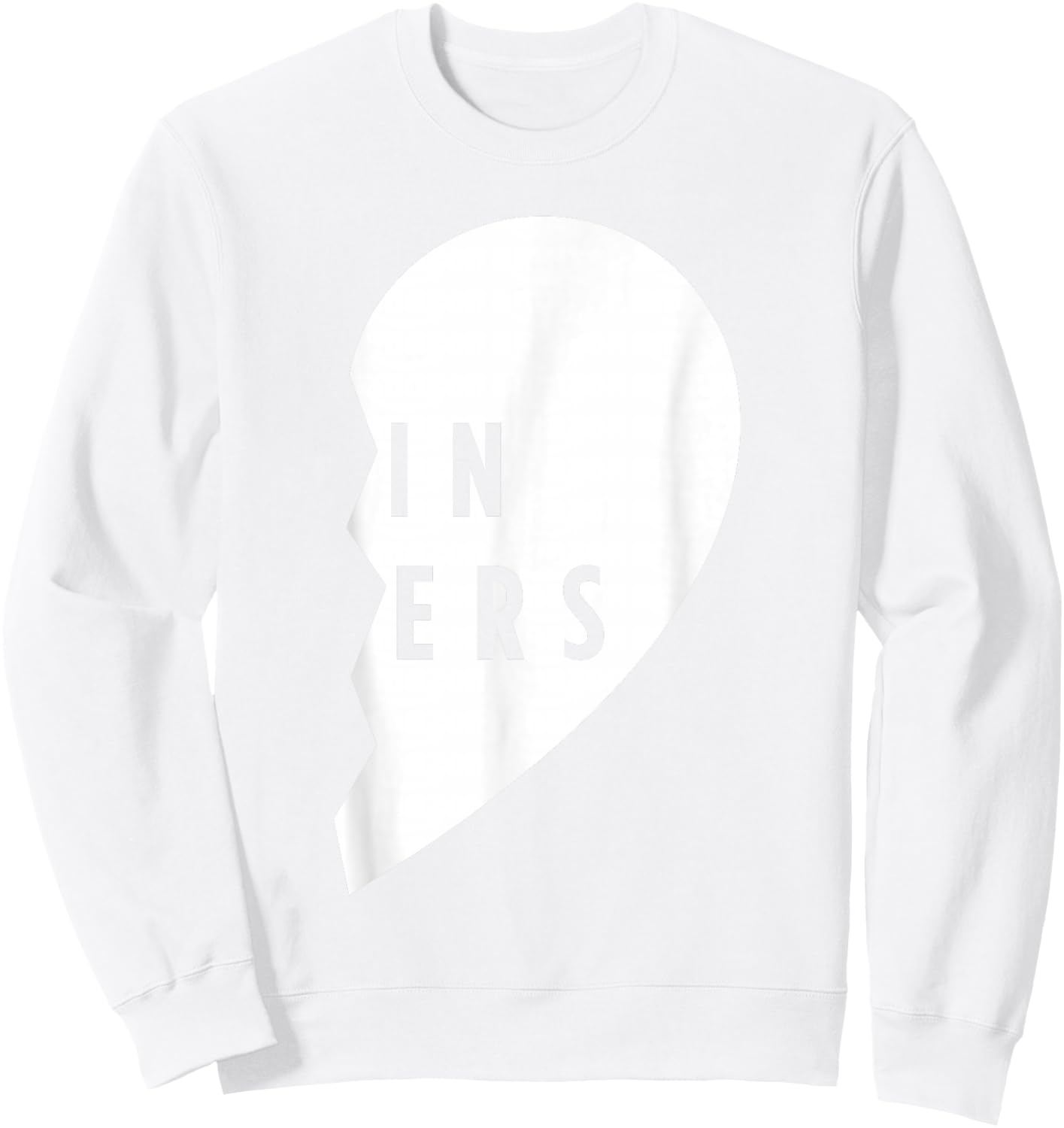 Twin Sisters Shirt Heart Half Matching Set - #2 of 2 Sweatshirt - Sweatshirt | White