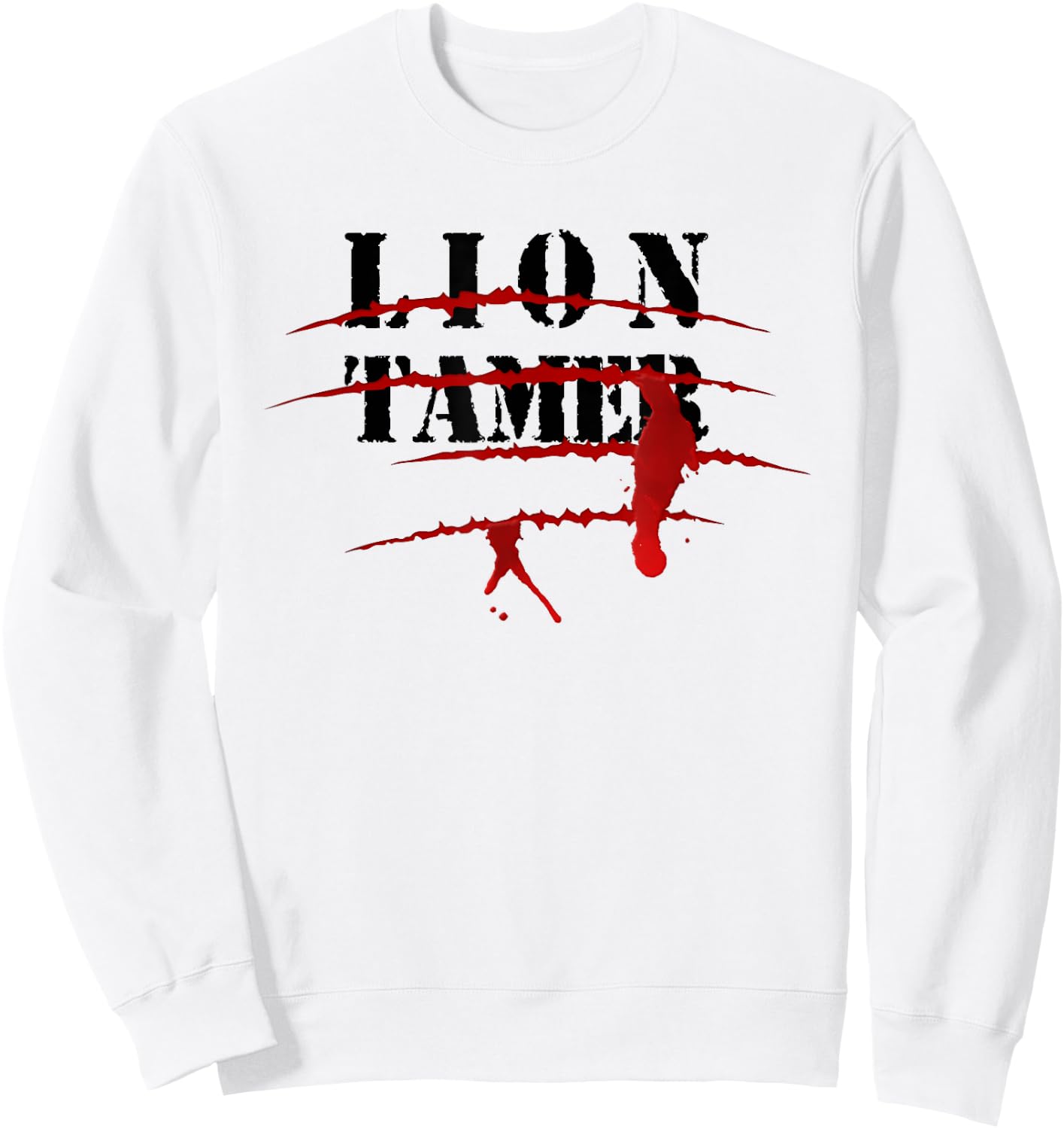 Lion Tamer Bloody Animal Attack Halloween Costume Sweatshirt - Sweatshirt | White