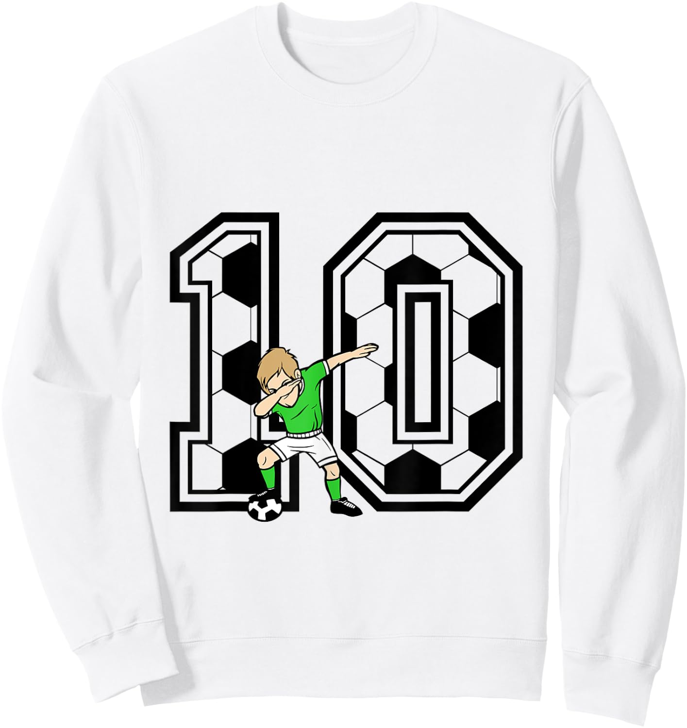 10th Birthday Boy Soccer Player 10 Years Old Boy Sweatshirt - Sweatshirt | White
