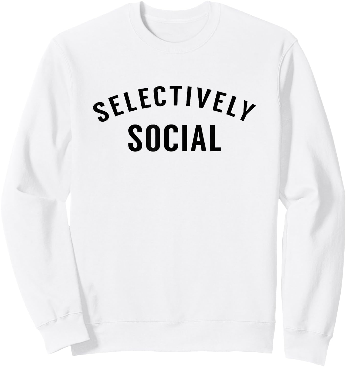Selectively Social Sweatshirt - Sweatshirt | White
