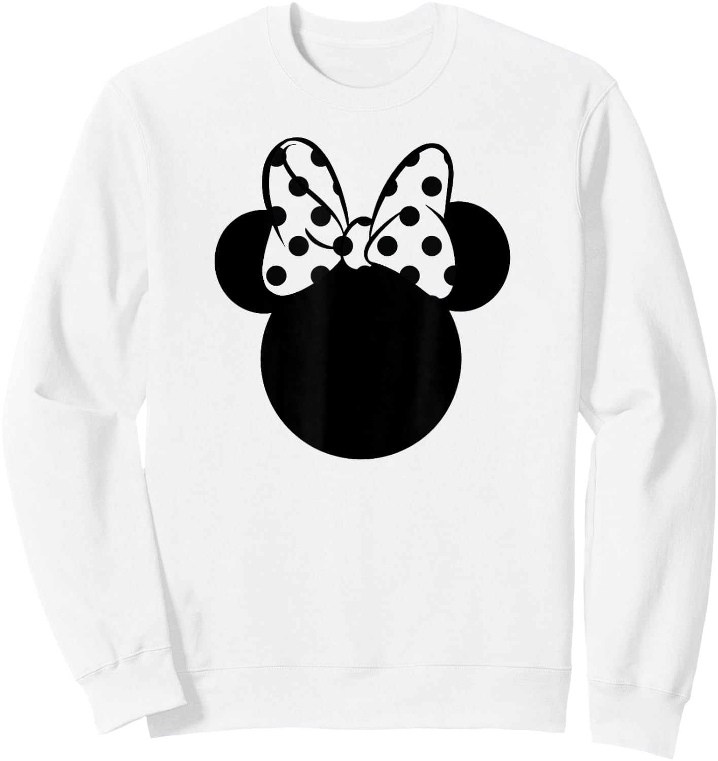 Minnie Mouse - Ear Silhouette Polka Dot Bow Sweatshirt - Sweatshirt | White