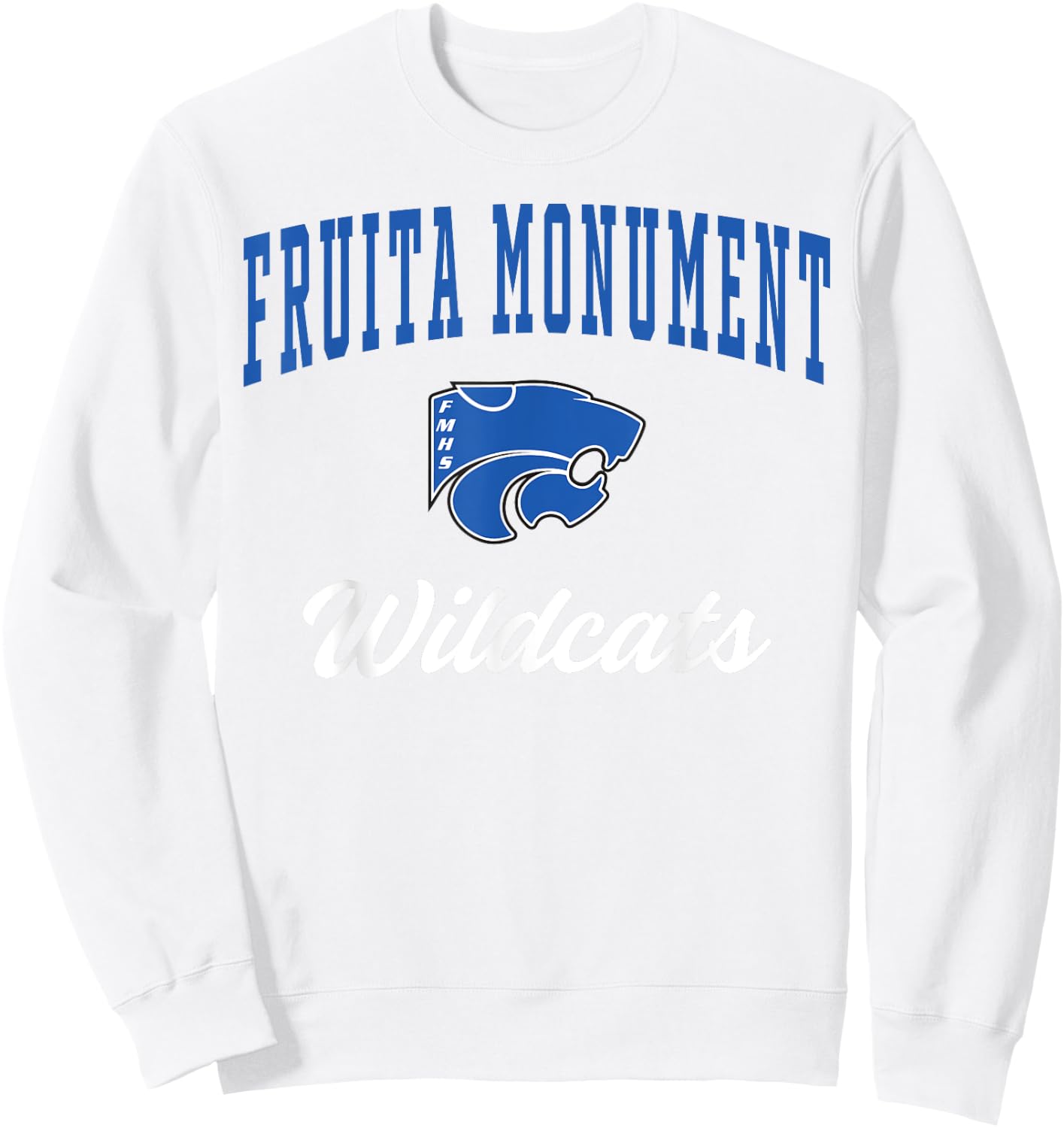Fruita Monument High School Wildcats Sweatshirt - Sweatshirt | White