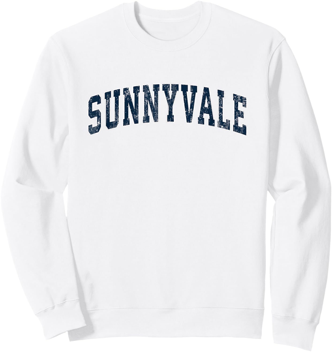 Sunnyvale California CA Vintage Sports Design Navy Design Sweatshirt - Sweatshirt | White
