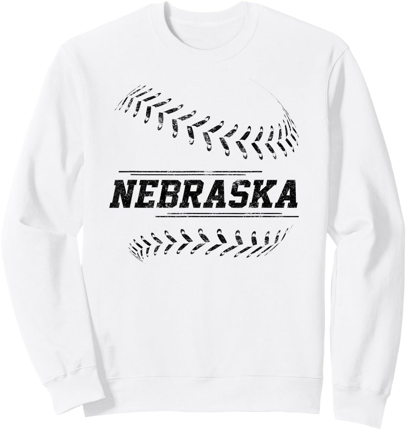 Nebraska Baseball State Pride Team Sport Sweatshirt - Sweatshirt | White