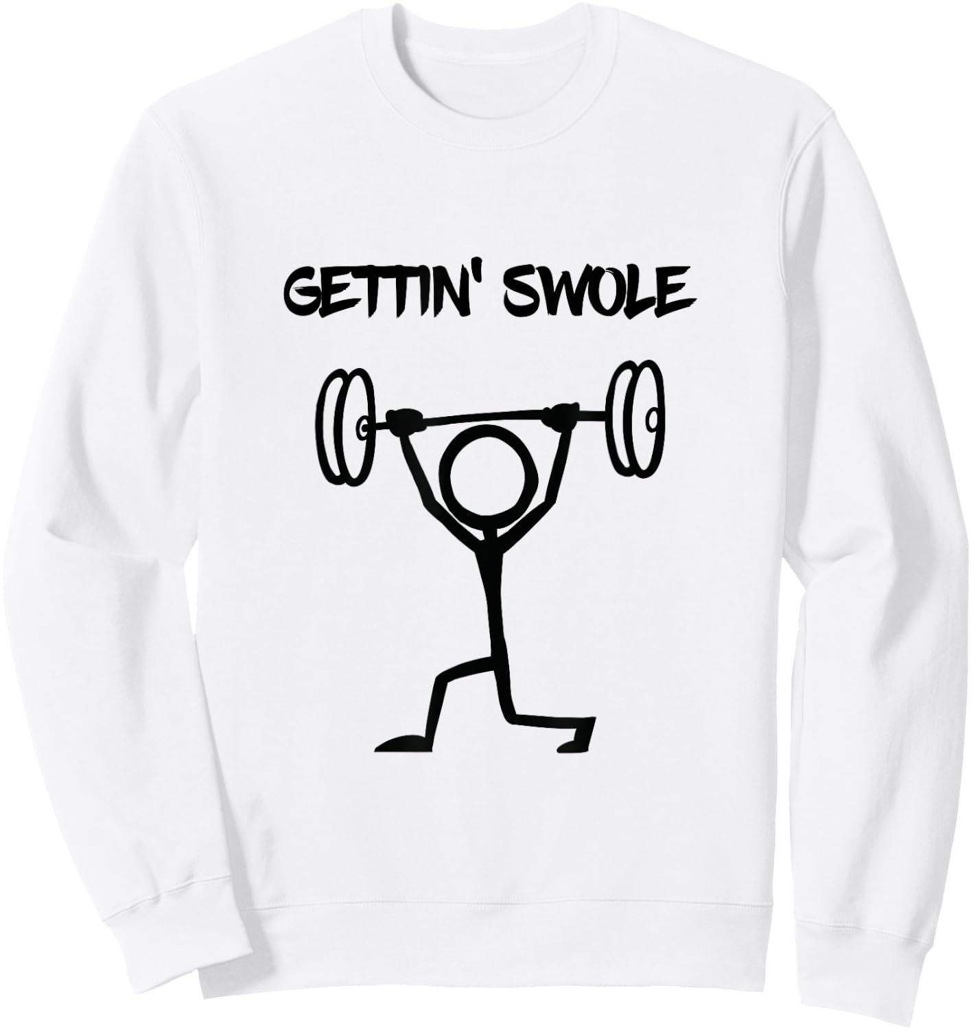 Getting Swole Women Men Workout Exercise Weight Lifting Sweatshirt - Sweatshirt | White