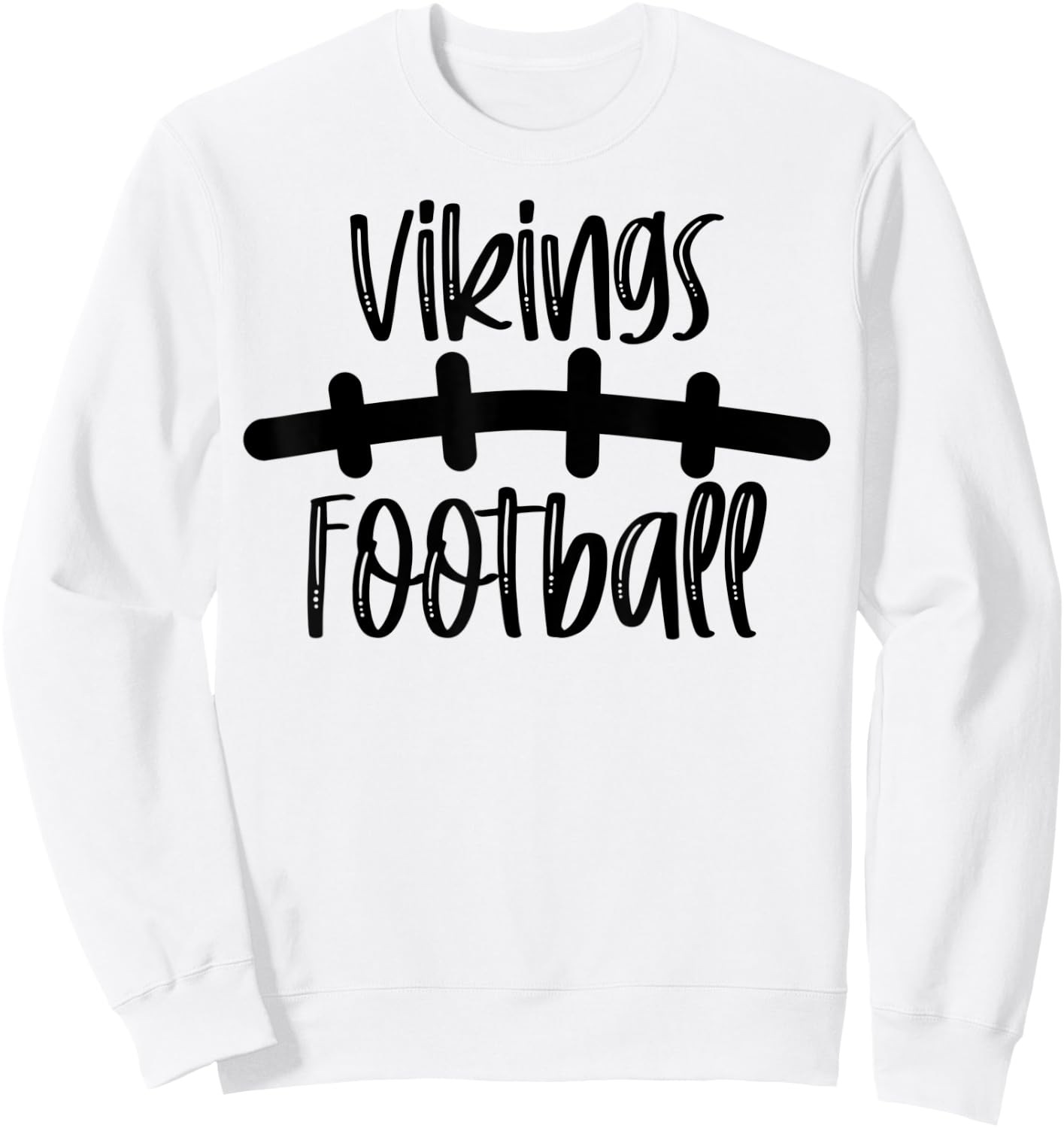 Vikings Football School Spirit Team Mascot Game Night Sweatshirt - Sweatshirt | White