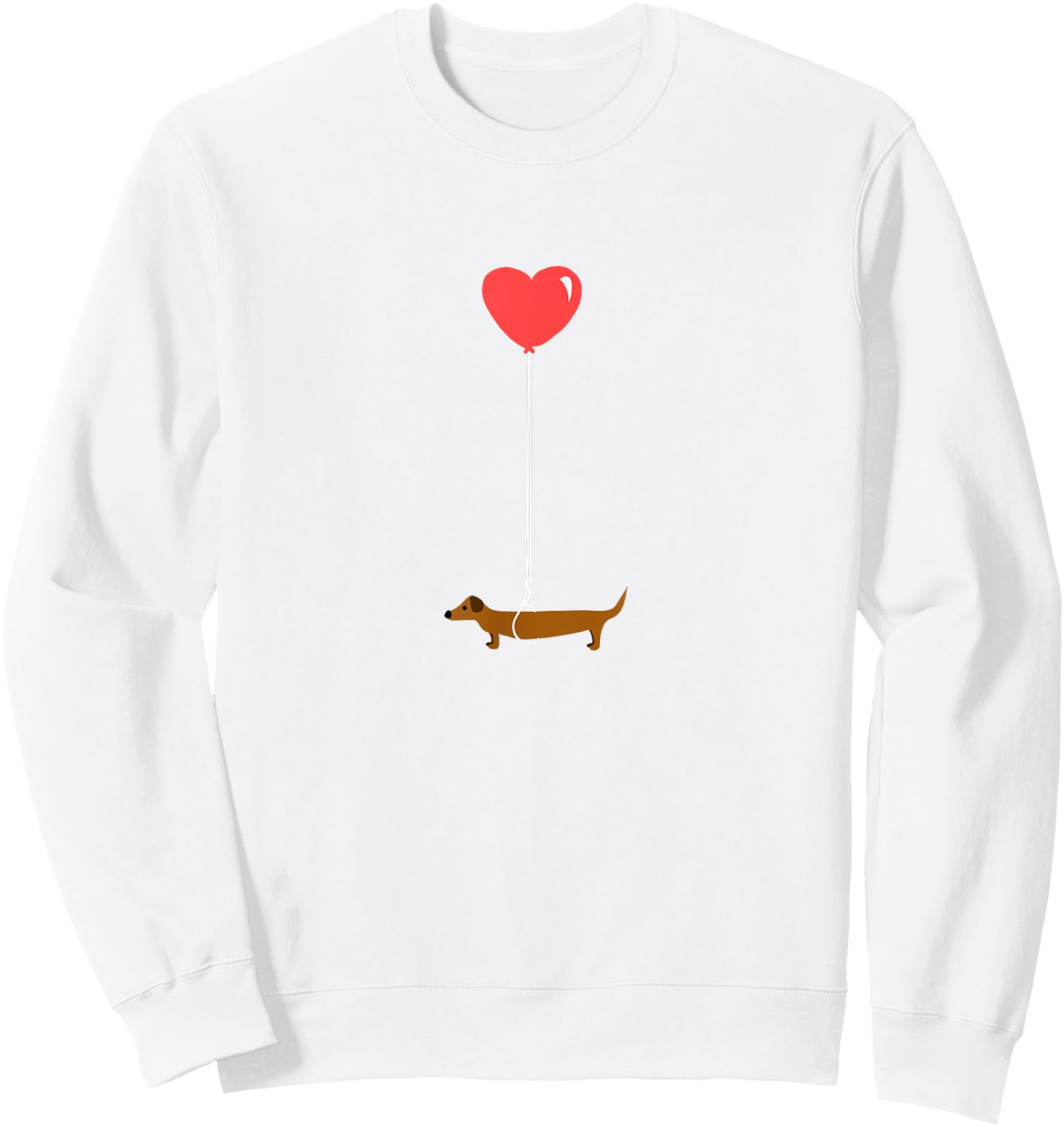 Cute Dachshund Weenie Love Balloon Funny Dog Lover Gift Women Sweatshirt - Sweatshirt | White