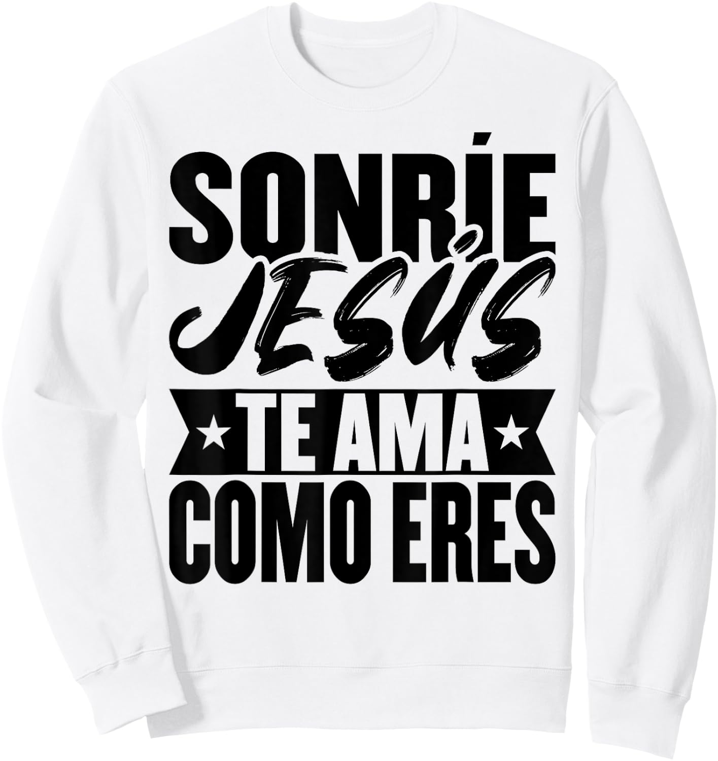 Camisetas Cristianas En Espanol Frases Biblia Jesús Te AMa Sweatshirt - Sweatshirt | White