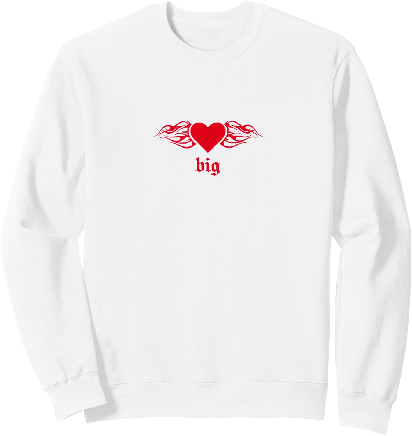 Heart Flames Big Little Sister Sorority Reveal for Big Sweatshirt - Sweatshirt | White