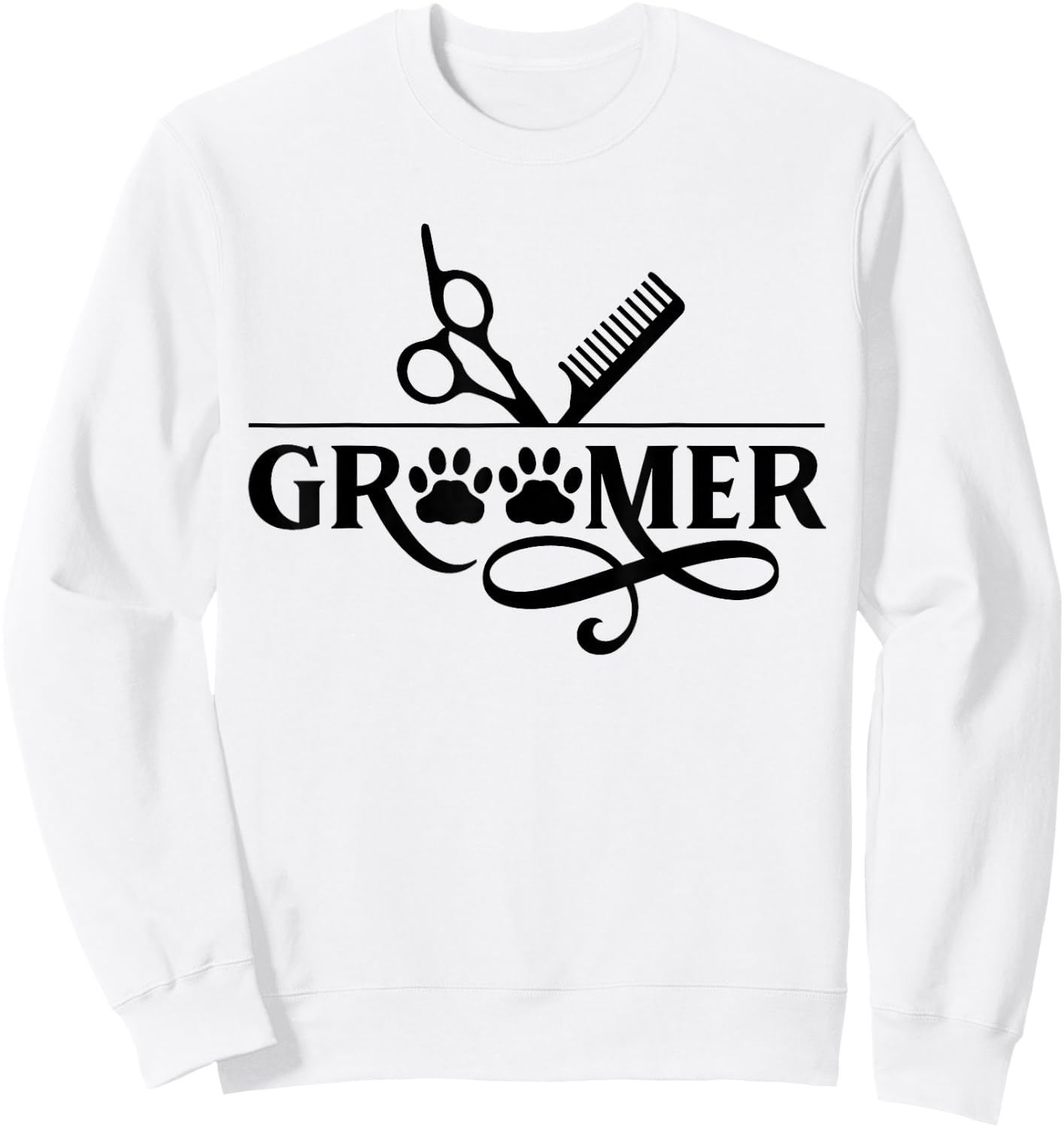 Groomer Salon Grooming Dog Animal Sweatshirt - Sweatshirt | White