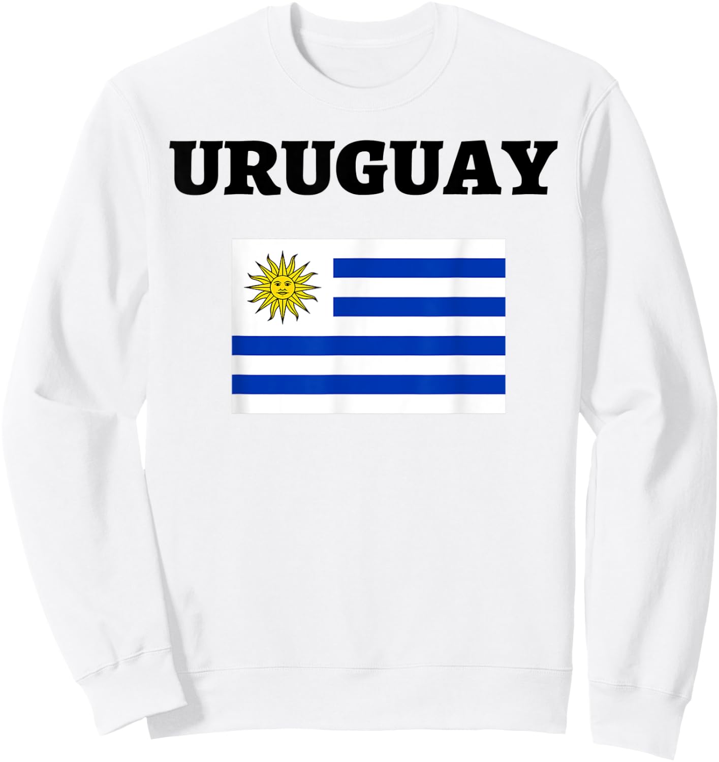Uruguay Flag-Soccer Jersey-Football T Shirt Sweatshirt - Sweatshirt | White