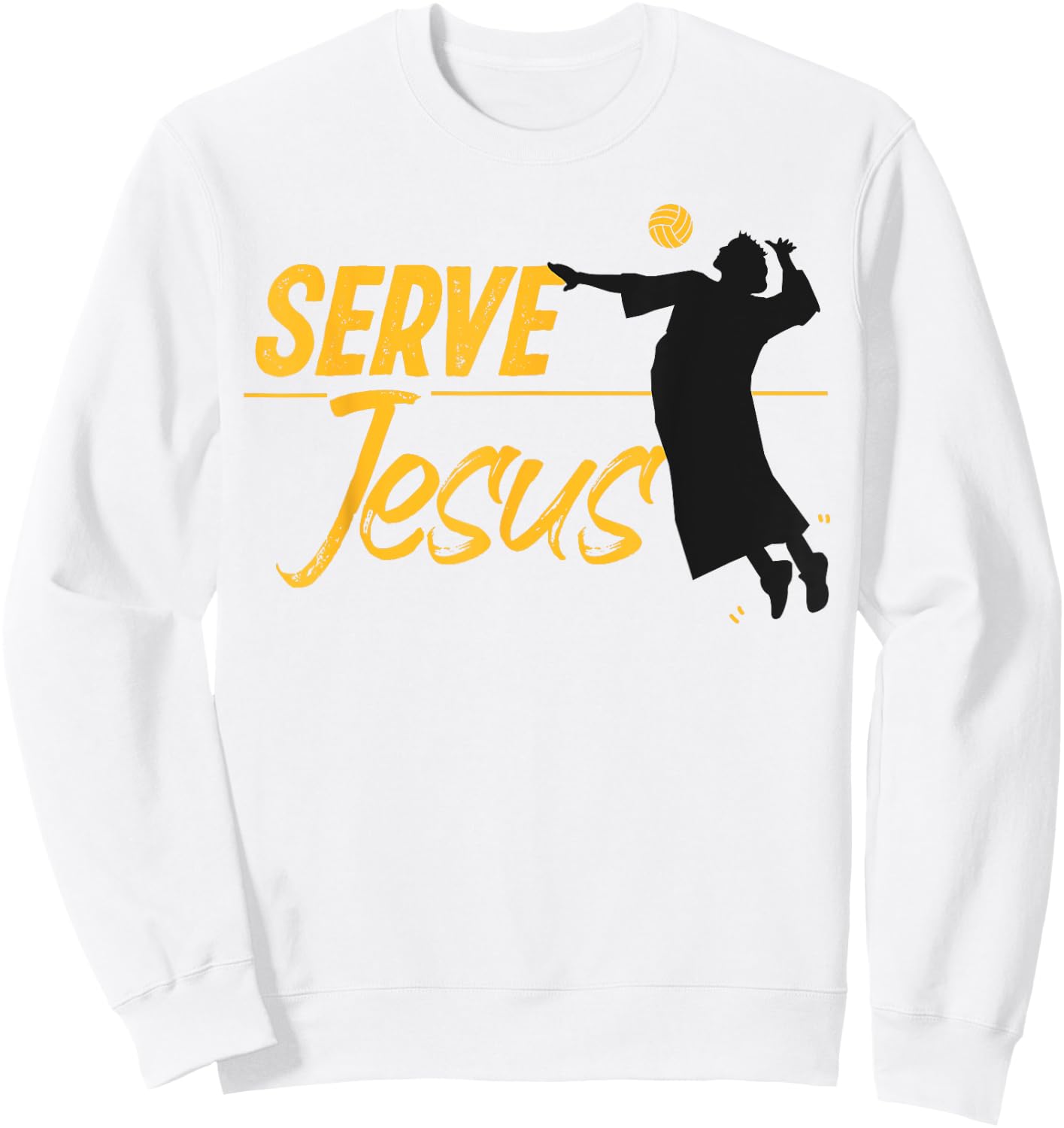 Volleyball Player Team Jesus Christian Serve Jesus Sweatshirt - Sweatshirt | White