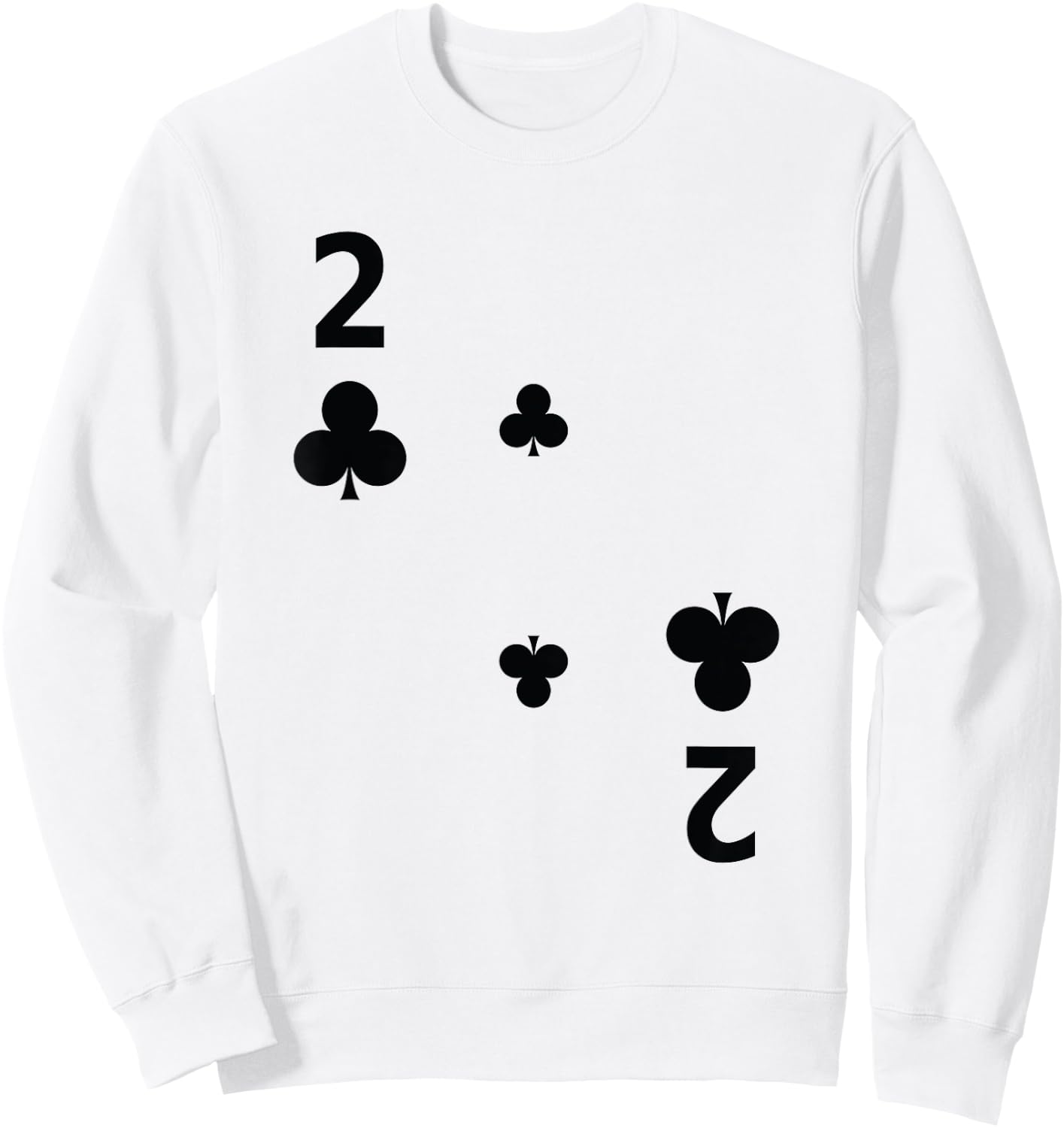 Two of Clubs Poker Playing Card Costume Group Shirt Sweatshirt - Sweatshirt | White