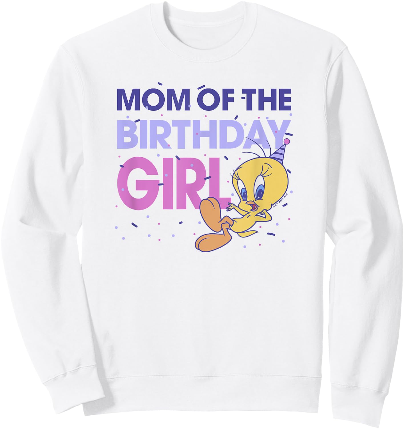 Looney Tunes Tweety Mom Of The Birthday Girl Sweatshirt - Sweatshirt | White