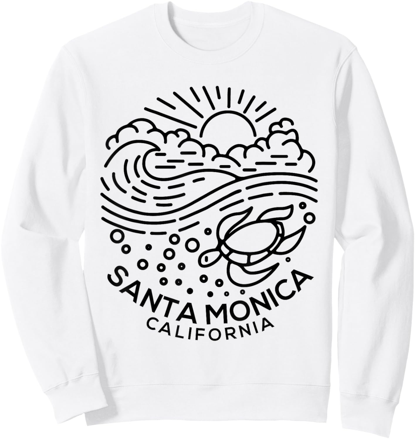 Santa Monica CA Sweatshirt - Sweatshirt | White