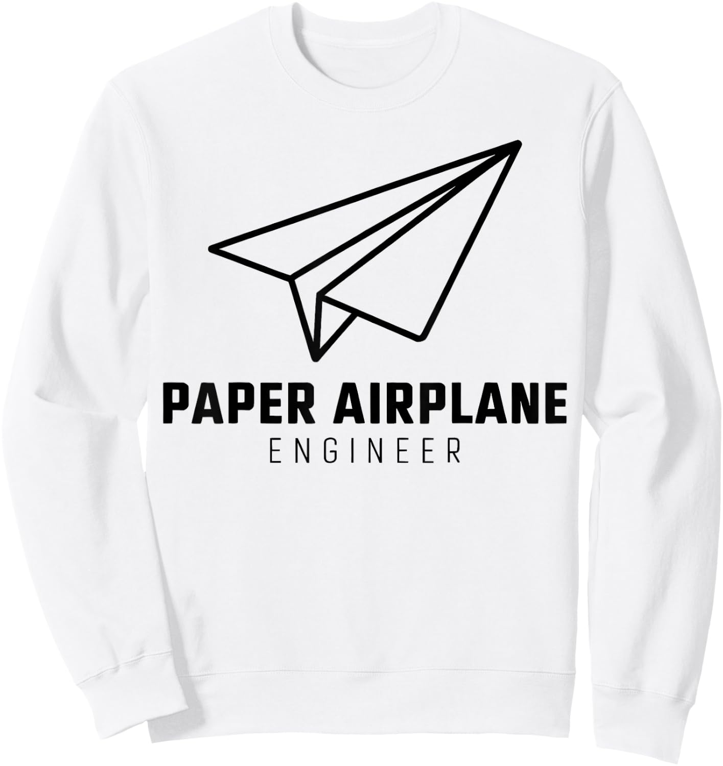 Funny Paper Airplane Sweatshirt - Sweatshirt | White