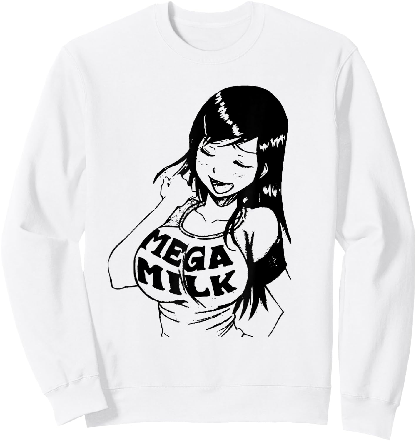 Mega Milk - Titty Monster Sweatshirt - Sweatshirt | White