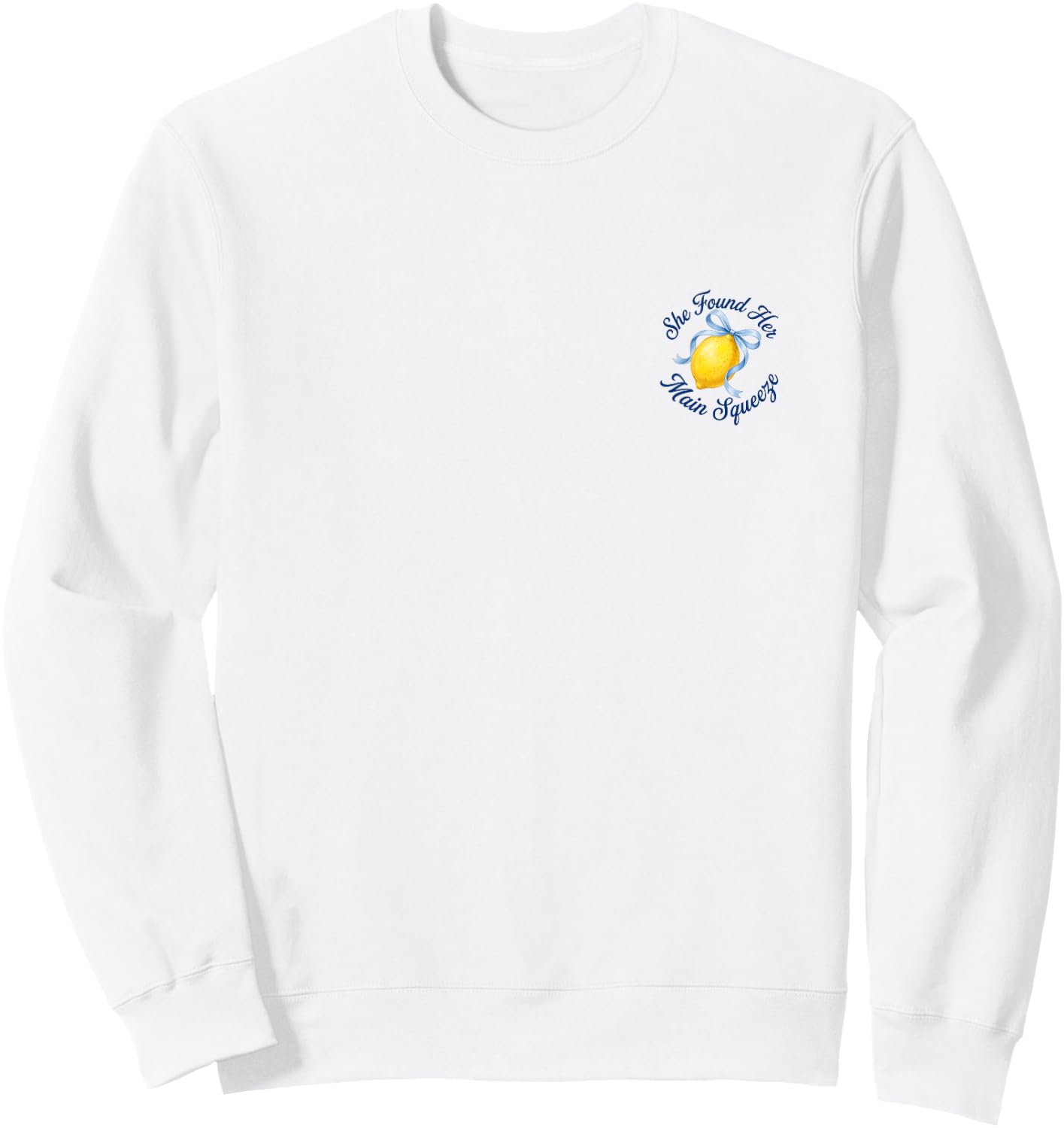 She Found Her Main Squeeze Lemon Bridal Shower Bride Sweatshirt - Sweatshirt | White