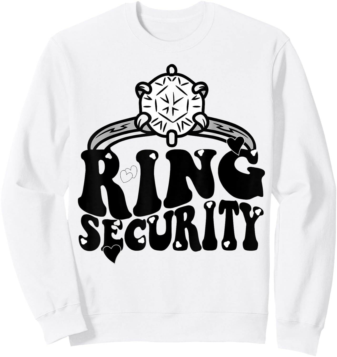 Ring Security Kids Ring Bearer Boys Wedding Tuxedo Party Sweatshirt - Sweatshirt | White