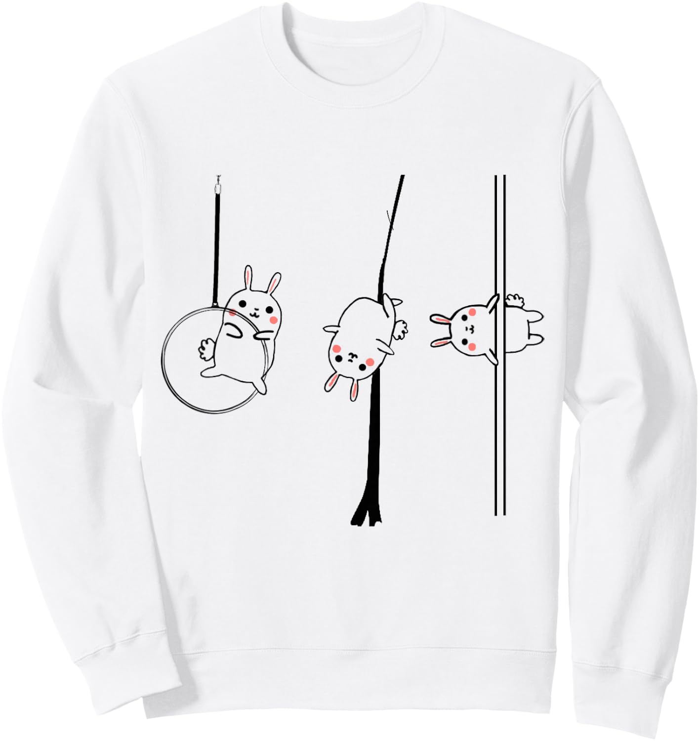 Circus Aerialist Bunnies Aerialist Dancer Aerial Hoop Lover Sweatshirt - Sweatshirt | White