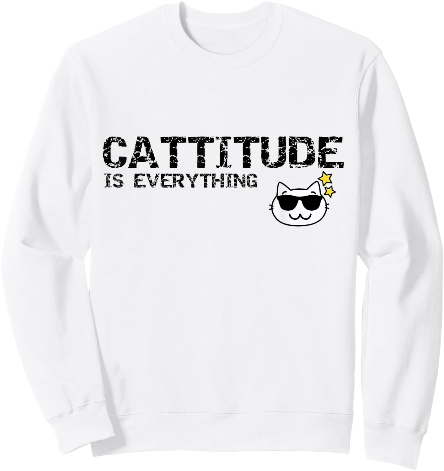 Cat Lover Attitude - Cattitude , Women, Kids Sweatshirt - Sweatshirt | White