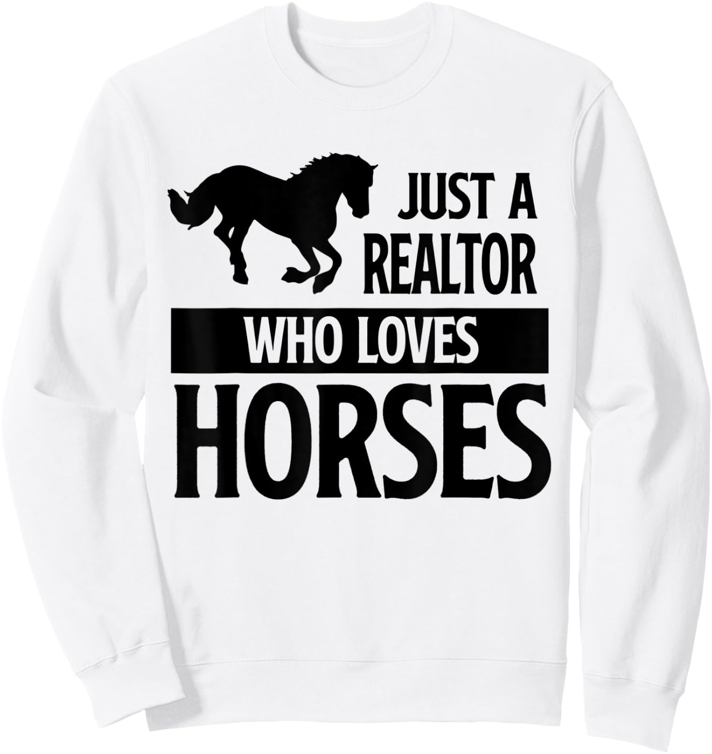 Real Estate Agent Western Horse Lover Ladies Realtor Sweatshirt - Sweatshirt | White