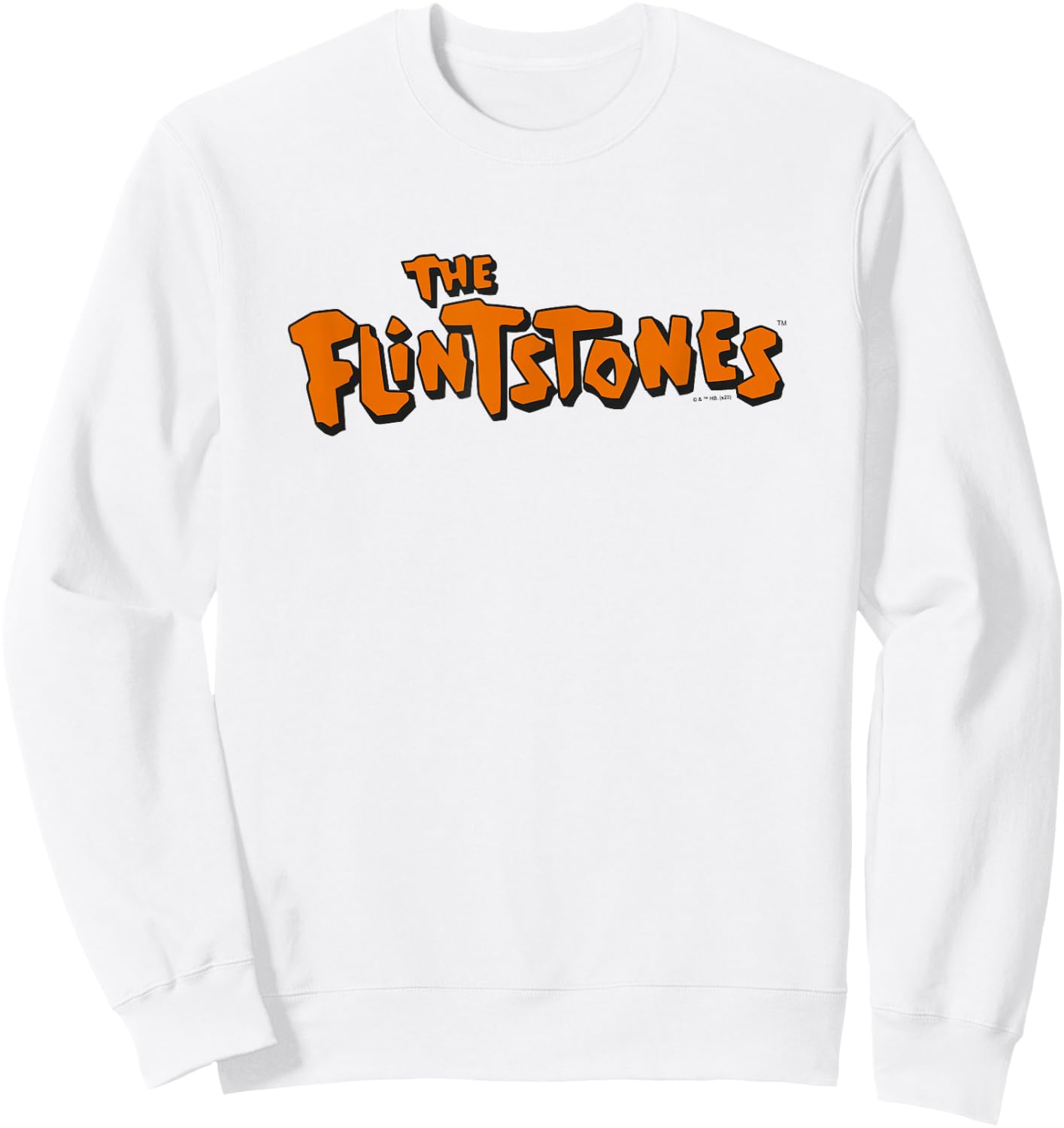 The Flintstones Logo on White Sweatshirt - Sweatshirt | White