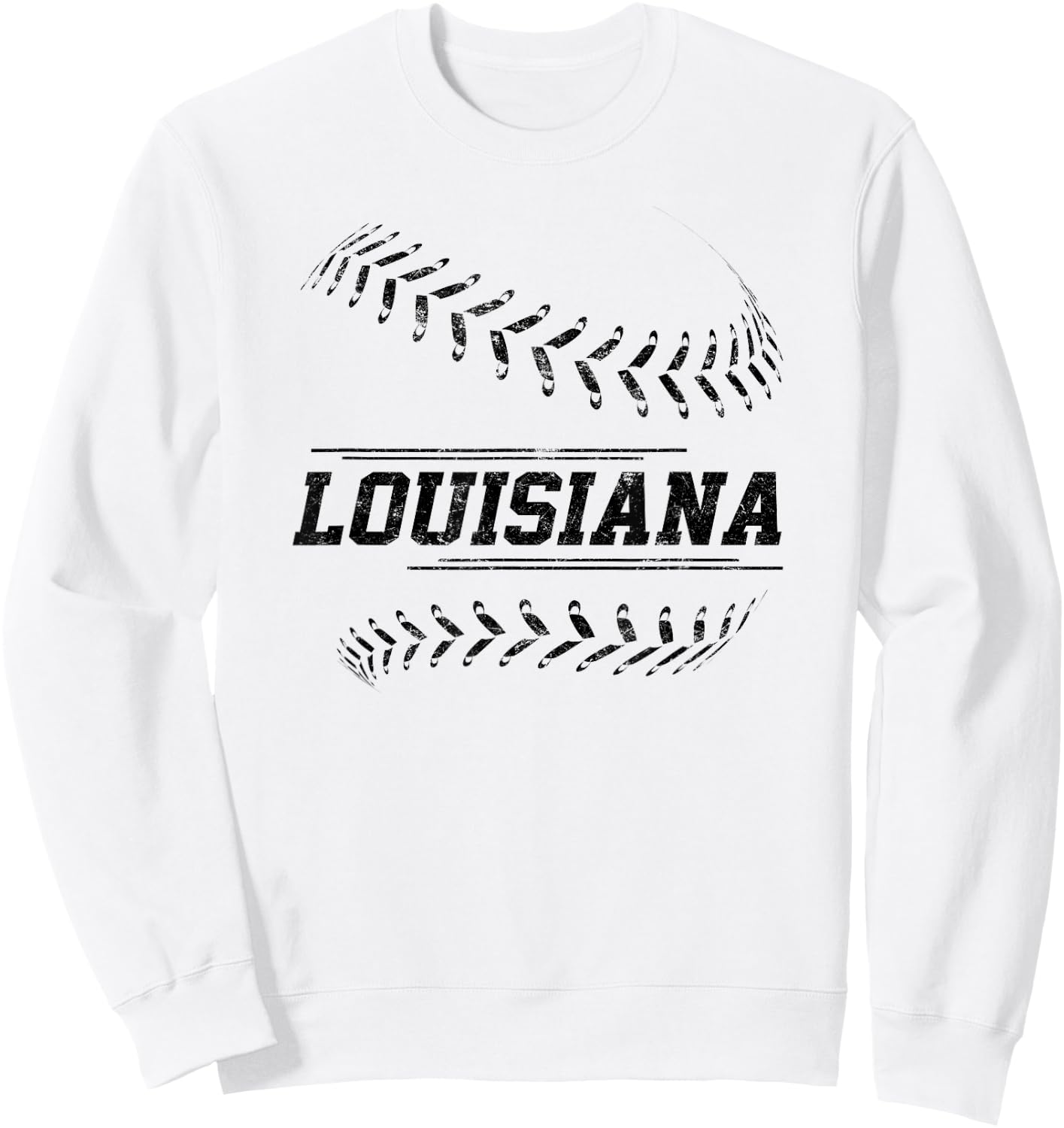 Louisiana Baseball State Pride Team Sport Sweatshirt - Sweatshirt | White