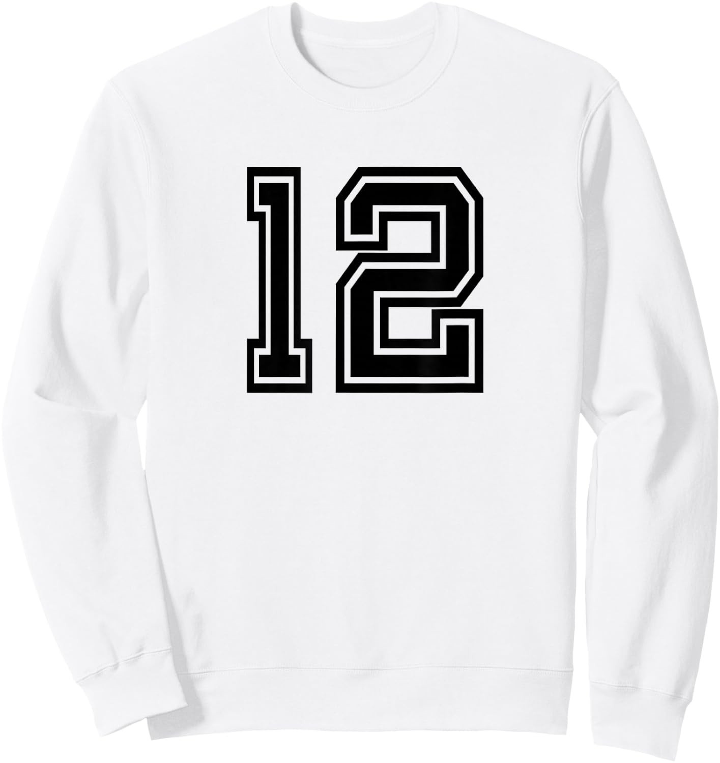 Black Number 12 Sweatshirt - Sweatshirt | White