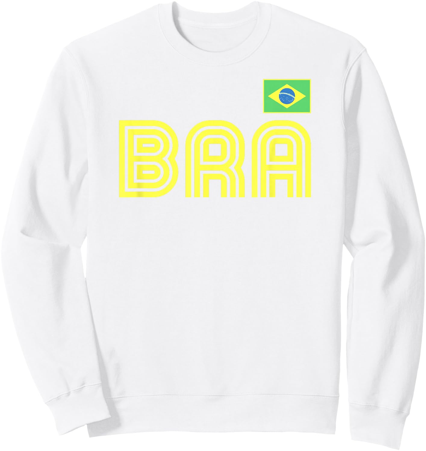 Brazil Flag Retro International Country Brasil Pride Sweatshirt - Sweatshirt | White