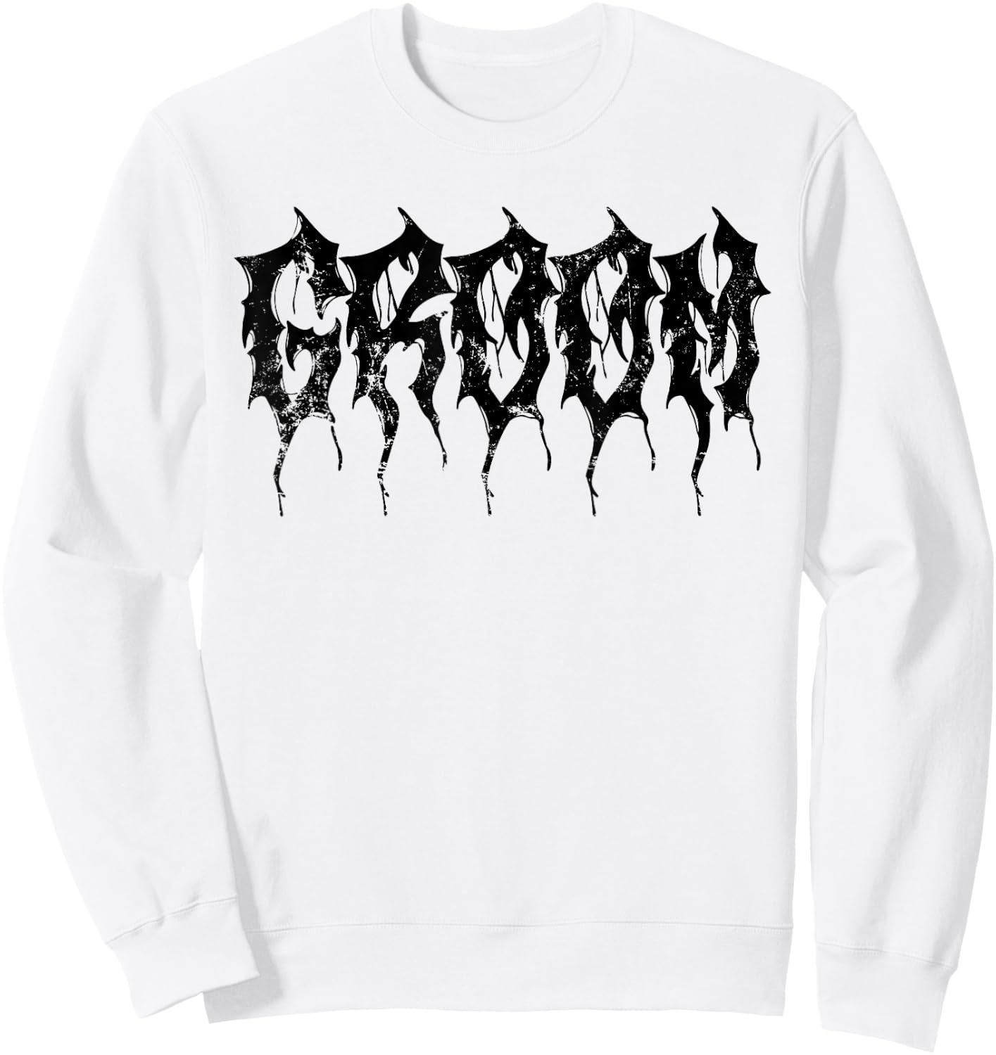 Groom, But In DeathMetal Font, Heavy Music Wedding Day Sweatshirt - Sweatshirt | White