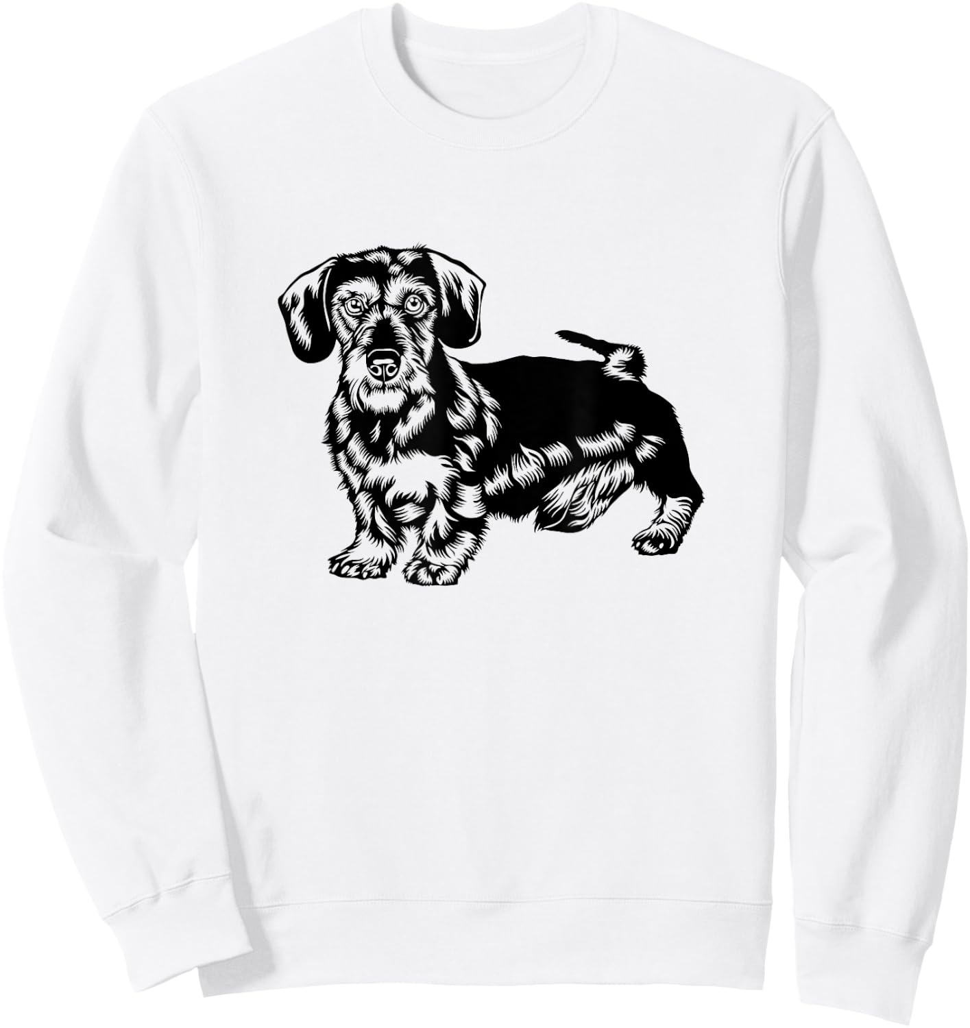 Wire-haired dachshund dog dog owner men women children Sweatshirt - Sweatshirt | White