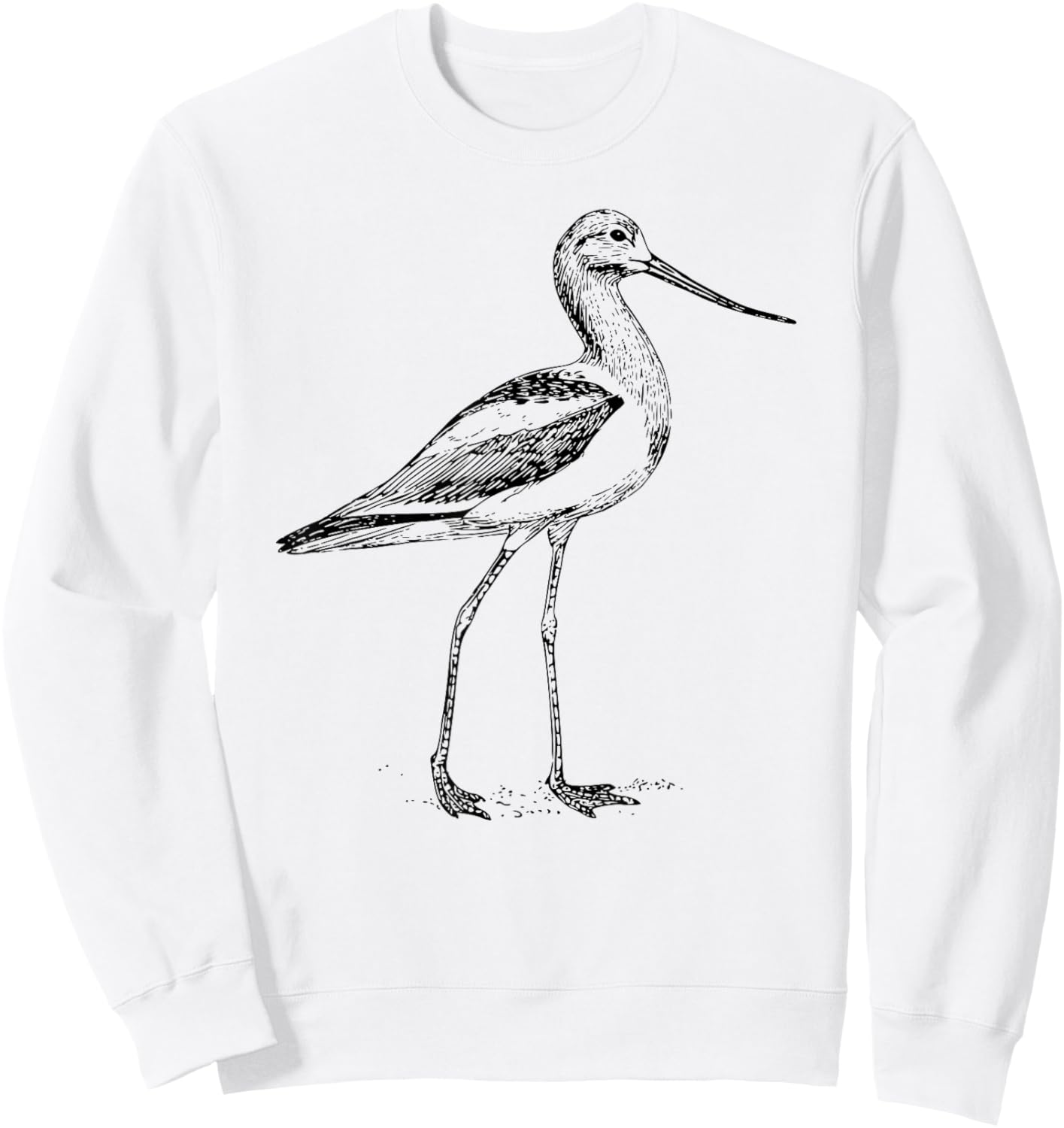 Avocet Bird Sweatshirt - Sweatshirt | White